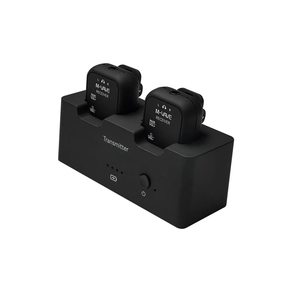 M-Vave WP-12 – Kabelloses In-Ear-Monitorsystem – 2,4 GHz, 24 Bit/48 kHz Audioübertragung, 30 m Reichweite, Lange Akkulaufzeit, mehrere Modi