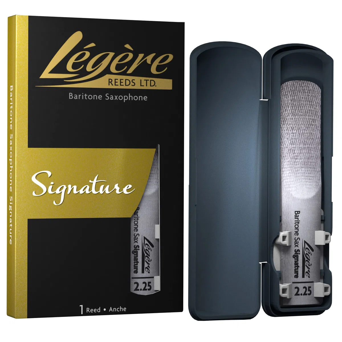 Légère Reeds - Baritonsaxophonblatt, Signature, Blattstärke 2.25 (BSG2.25) - Hochwertiges synthetisches Holzblasrohr