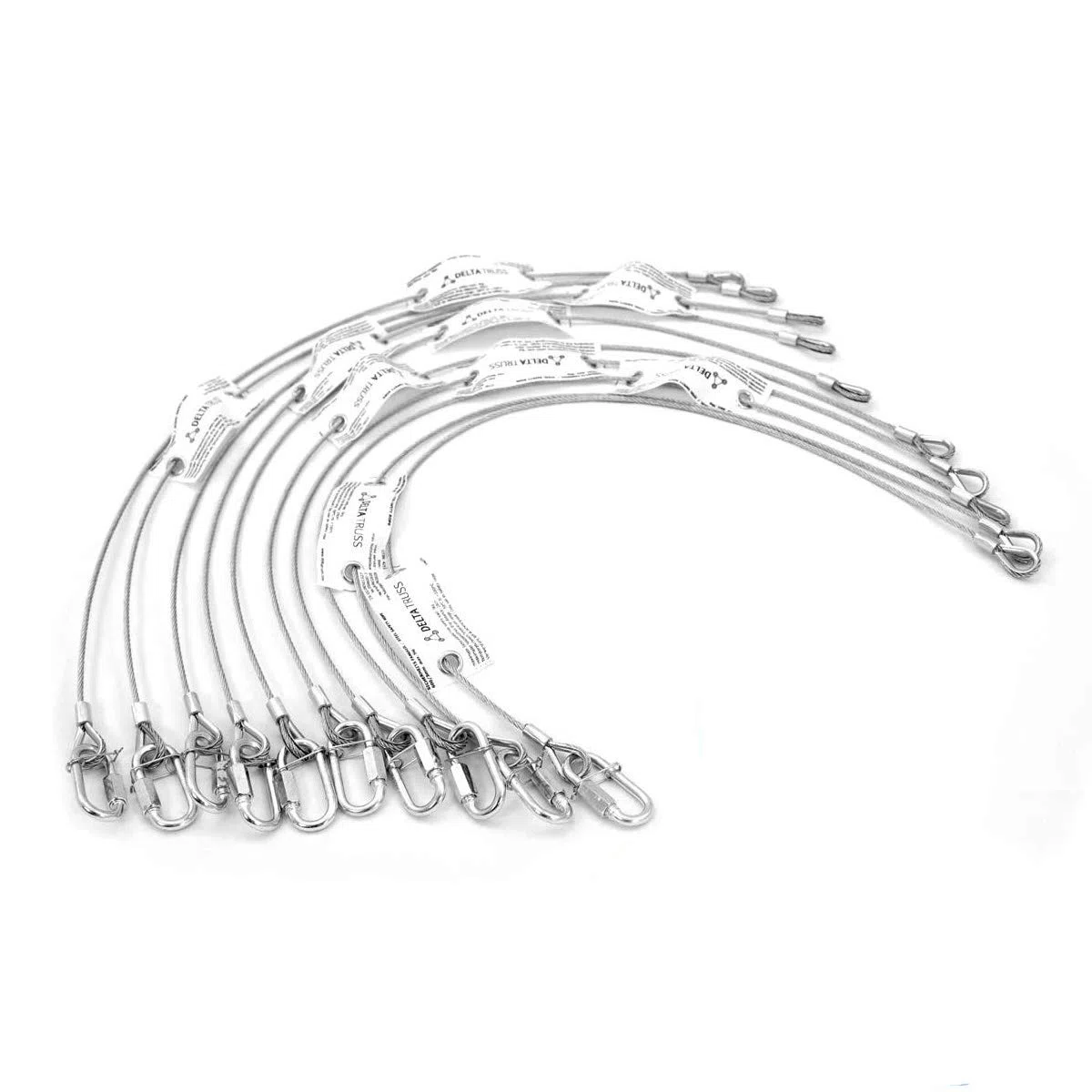 10 x Sicherheitsfangseil 1000x4mm 10er Set Safety bis 16kg Sicherungsseil gefertigt nach DGUV 115-002 (ehemals BGV-C1) zur Sicherung von Lasten über Personen Fangseil (1000/4 mm)