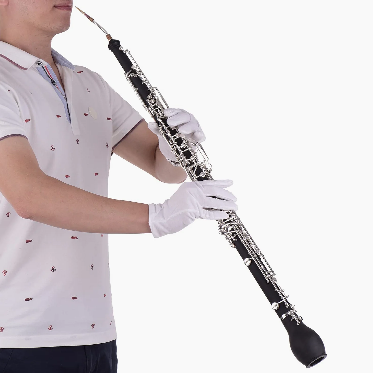 Englischhorn Alt-Oboe F-Tonart Kunstholz versilberte Tasten Holzblasinstrument mit Rohrblatt