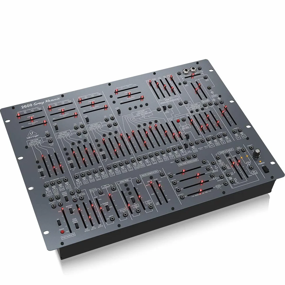 Behringer 2600 GRAY MEANIE Special Edition Semi-Modular Analog Synthesizer with 3 VCOs, Multi-Mode VCF and Spring Reverb in 8U Rack-Mount Format