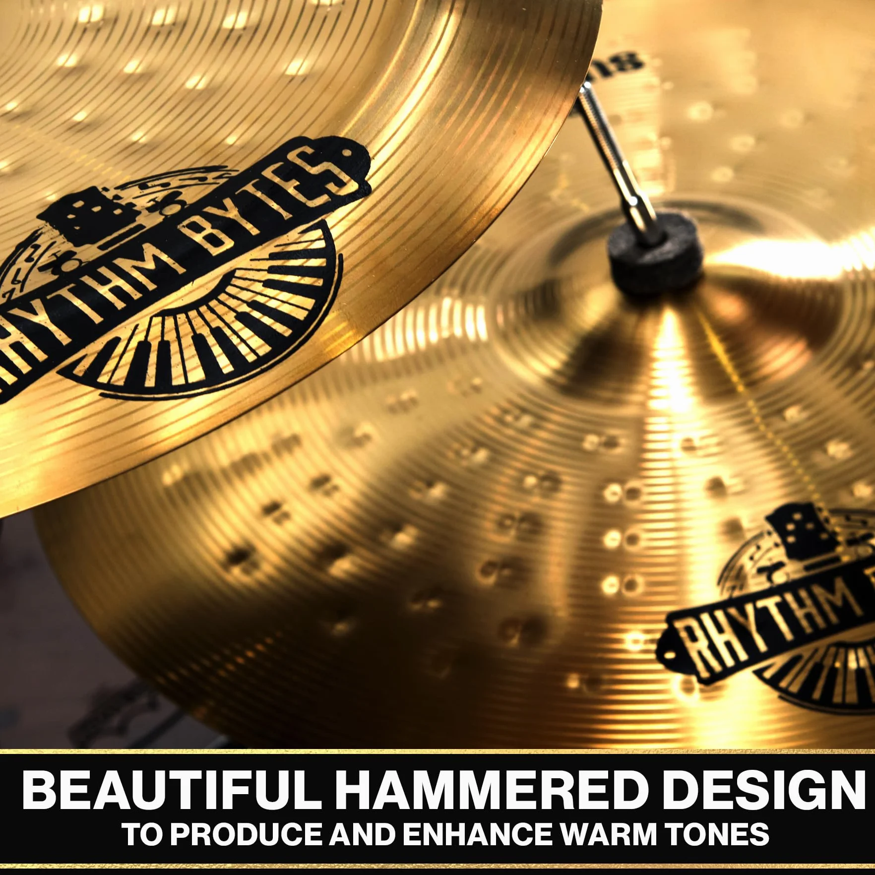 Beckenset Schlagzeug | 7-teiliges Beckenpack beinhaltet 14" HiHat becken, 16" Crash-becken, 18" Crash, 20" Ridebecken, Bonus 10" Splash und 18" China-Becken | Sultans Series Cymbal Pack