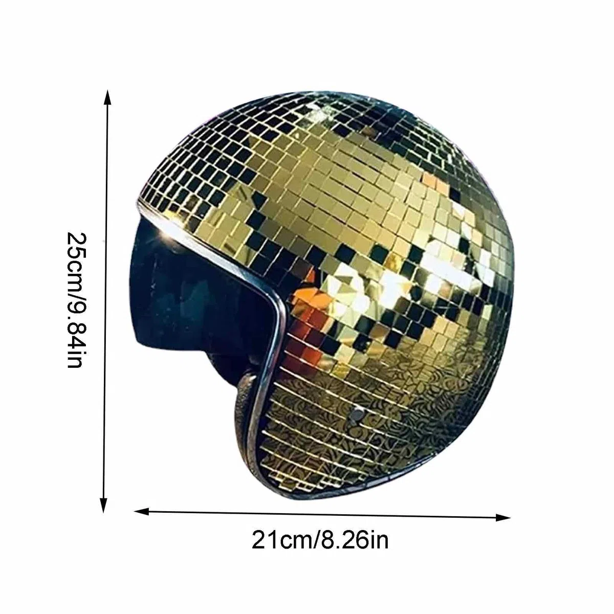 Discokugel Hüte, Disco Spiegel Hut, Glitzer Spiegel Glas Disco Ball Hut, DiscoKugel Spiegel Hut Mit Einziehbarem Sonnenschutz, Glas Disco Kugel Hut Für Club, Bühne, Bar(Silber)