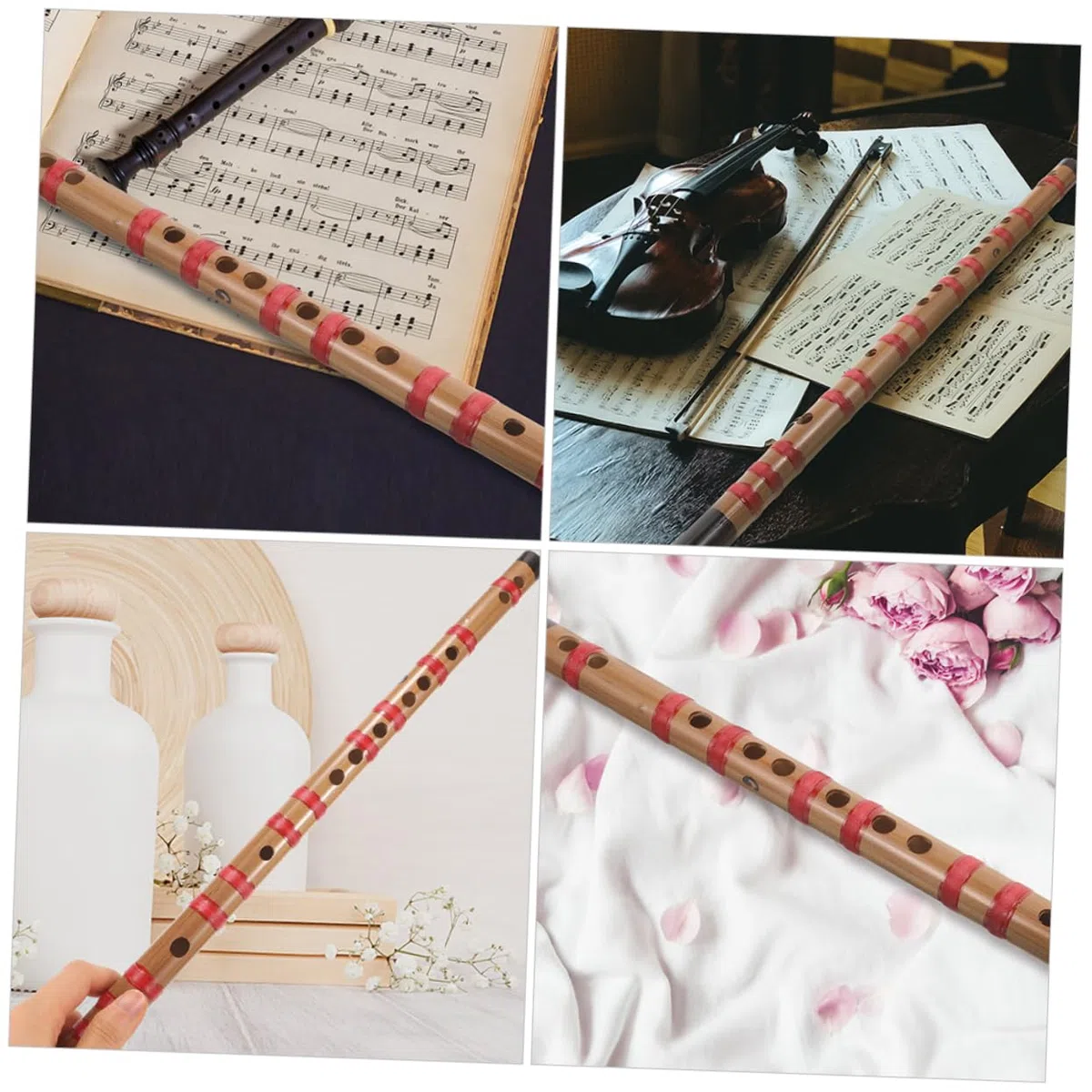 Milisten Flöte aus Bambus, Anfänger, chinesisches Instrument, traditionelle chinesische Flöte, japanische Flöte, chinesische Flöte, aus Bambus, für Anfänger, Flöte, Anfänger, Dizi-Flöte