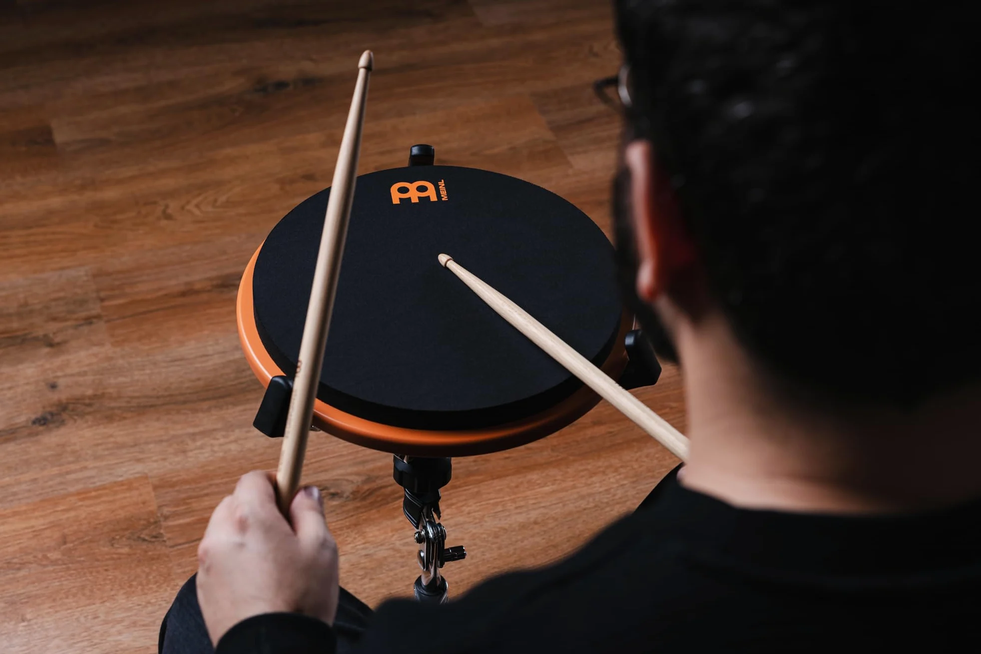 Meinl Cymbals Marshmallow Übungspad 12 Zoll (30,48cm) leises Drum Practice Pad, mittlerer Rebound, montierbar auf Becken Ständer und Stativ – Schlagzeug und Percussion Zubehör (MMP12OR)