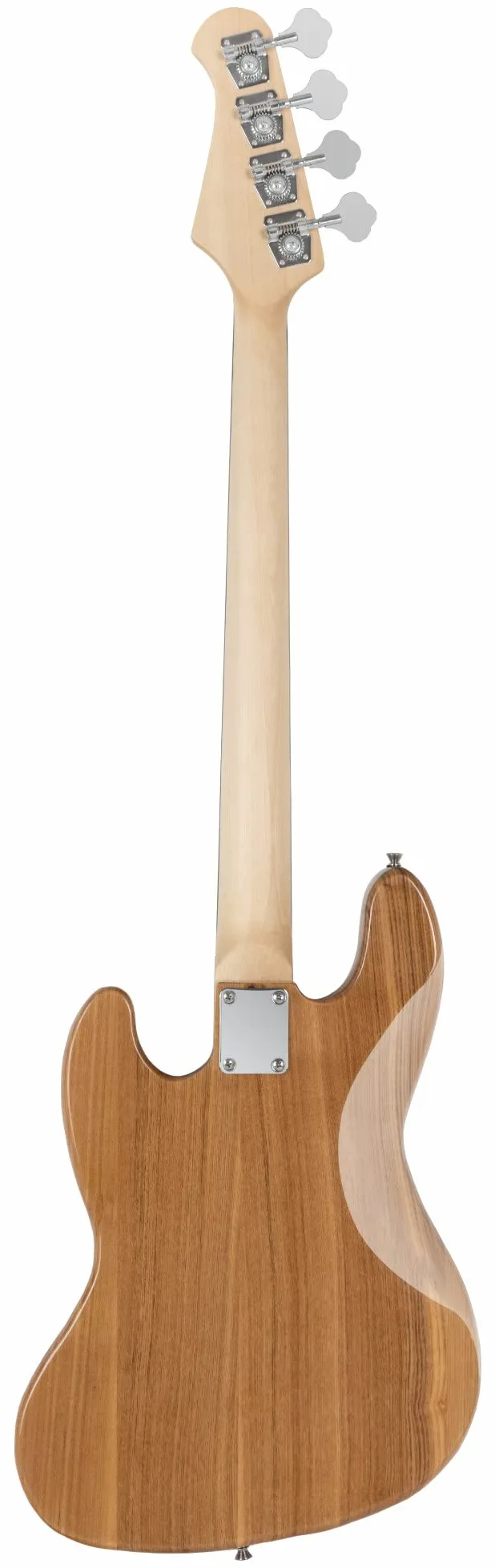 Rocktile Pro JB-30PR Ashwood E-Bass - Jazz-Style E-Bass - Body: Esche - Hals: Ahorn - Griffbrett: Engineered Wood - 2 Single-Coil Tonabnehmer - 2 Volume-/ 1 Toneregler - Natur