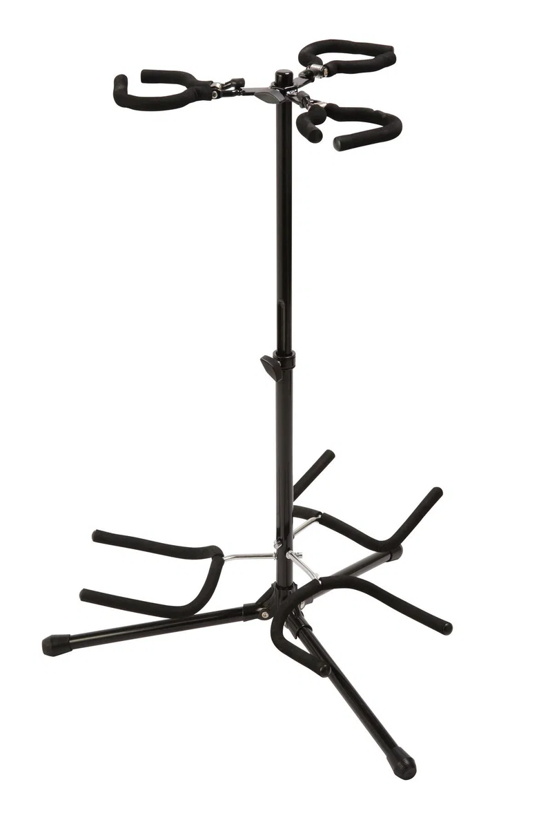 On Stage Stands Tri Flip-It Gitarrenständer mit Gummi schwarz