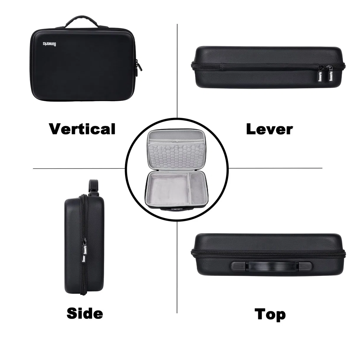 Banworks PU-Hartschalenkoffer passgenau für Elektron Digitone/Digitone II/Digitakt/Digitakt II/Syntakt, Synthesizer/Sampler Storage & Carry Controller Bag JT/HCQSNB-04 (nur Hülle, 1 Stück)