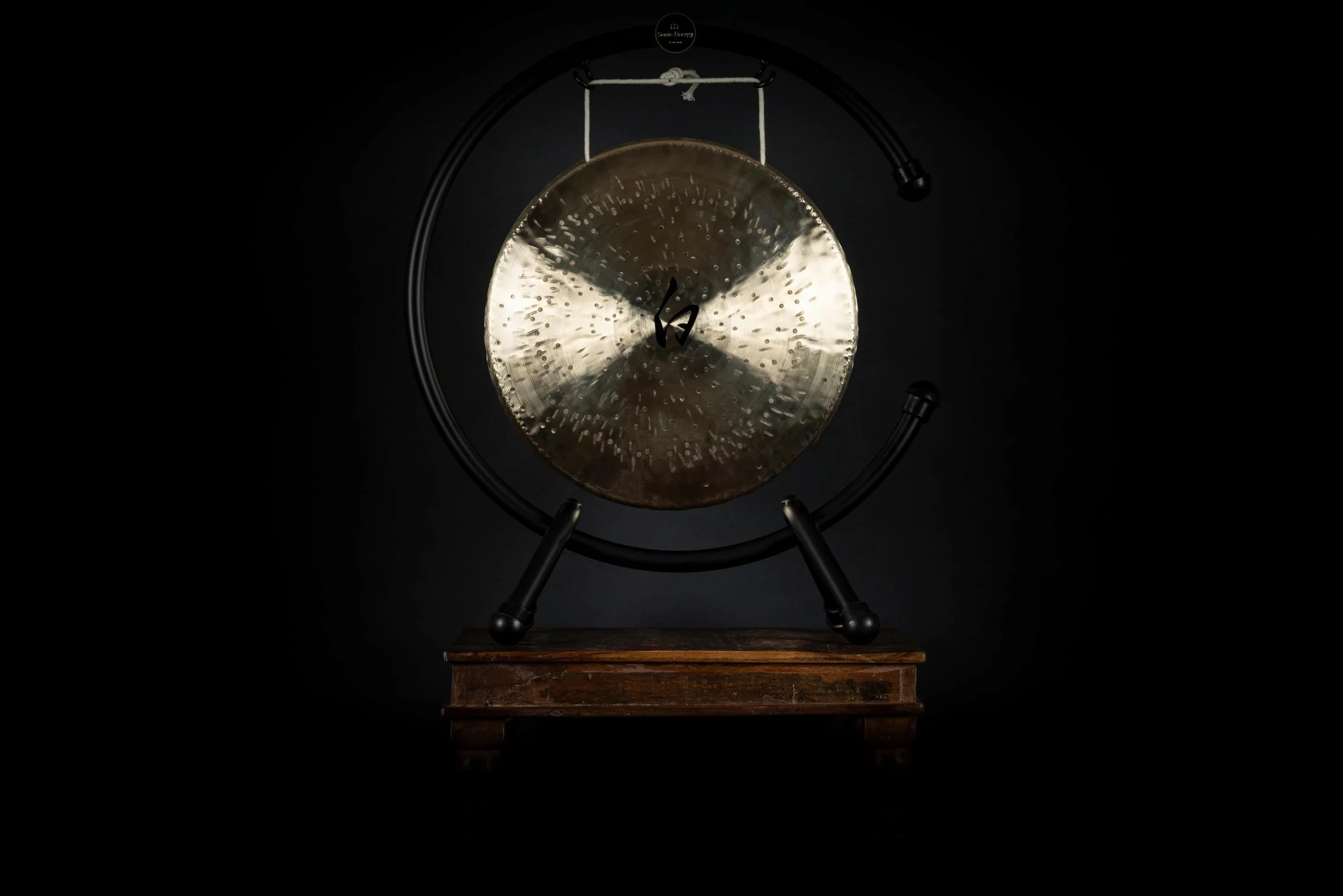 Sonic Energy 14,5 Zoll White Gong – Kleiner Doppel-Licht-Gong für Meditation, Klangheilung – Beidseitig glänzend – Inkl. Schlägel (WG-145)