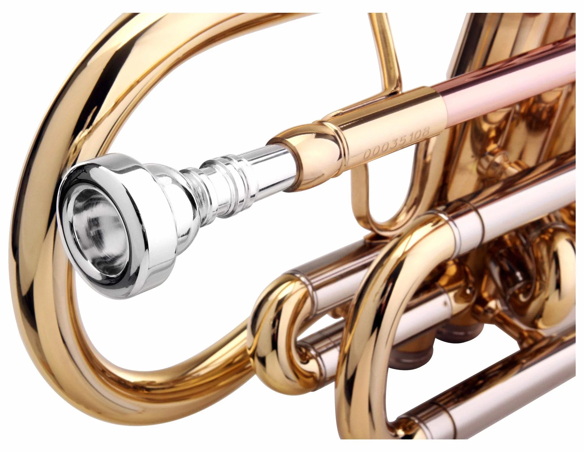 Classic Cantabile CR-400L Bb-Kornett (Messing, Ventile Edelstahl, Stimmzug Neusilber, im Koffer, Mundstück) gold