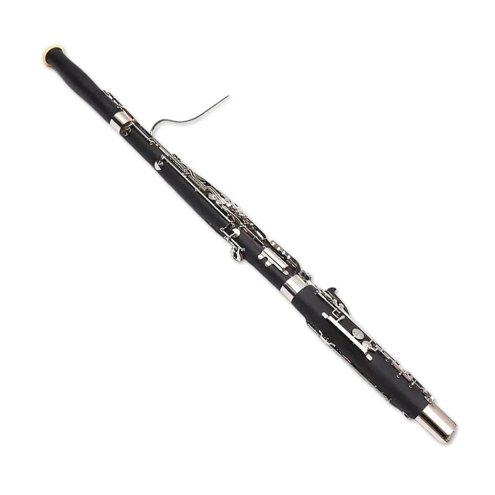 Fagott C-Schlüssel 26 Tasten, versilbertes Ahornholz/synthetisches Holz, Blasinstrument mit Etui, Zubehör-Set für Studenten, Anfänger, Fortgeschrittene (synthetisches Holz)