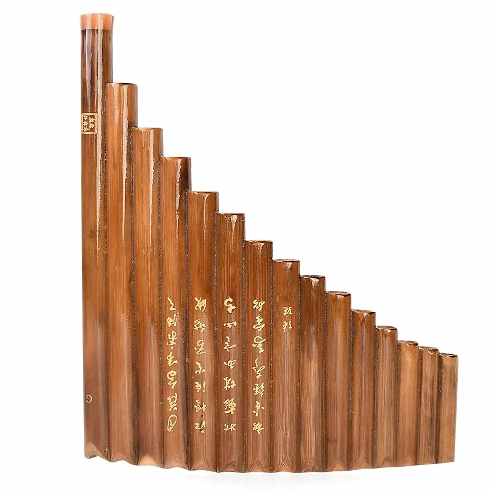 Panflöte 15 Rohre G Key Bambus Panflöte Musikinstrument Anfänger und Kinder, Blas Instrument Handarbeit Musik Rhythmus Percussion Spielzeug