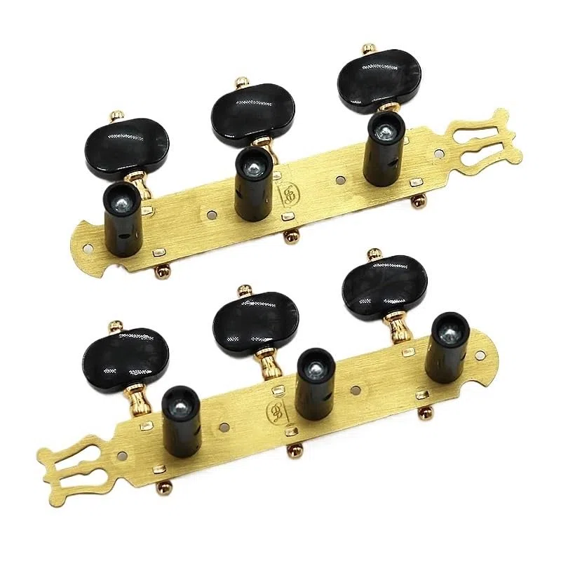 Gitarren-Stimmwirbel, Vintage-Stil, reines Kupfer, eingelegte Schale, klassische Gitarre, Stimmwirbel, Stimmwirbel 3L3R, 1 Set