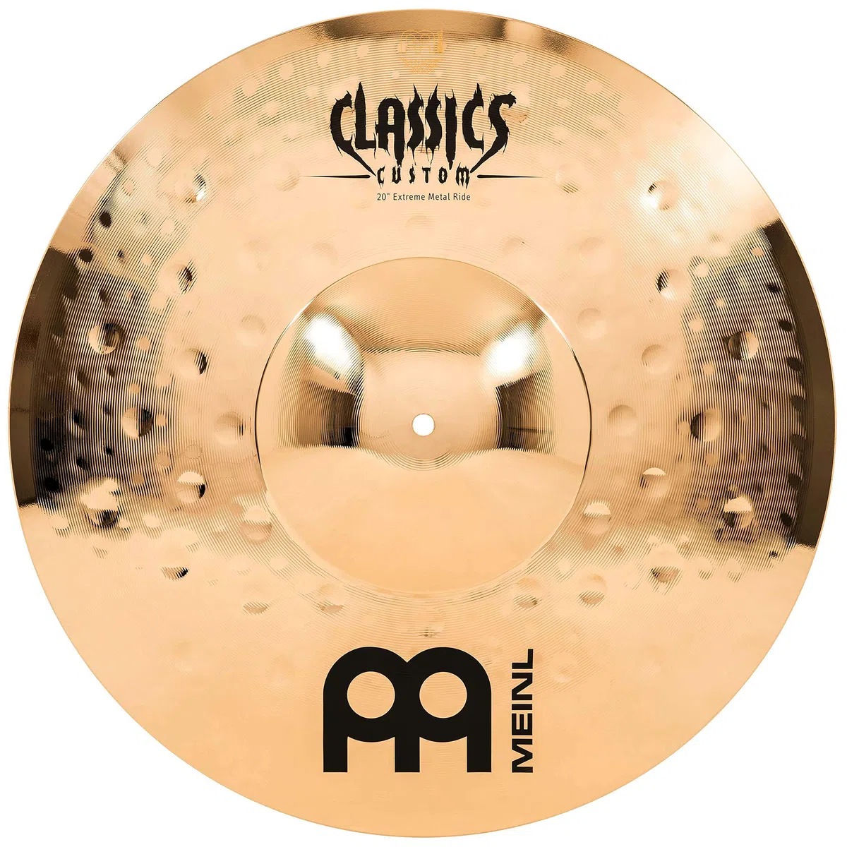 Meinl Cymbals Classics Custom Extreme Metal Beckenset (Video) mit 14 Zoll Hihat, 18 Crash und 20 Ride - B12 Bronze, Brilliantes Finish (CC-EM480)