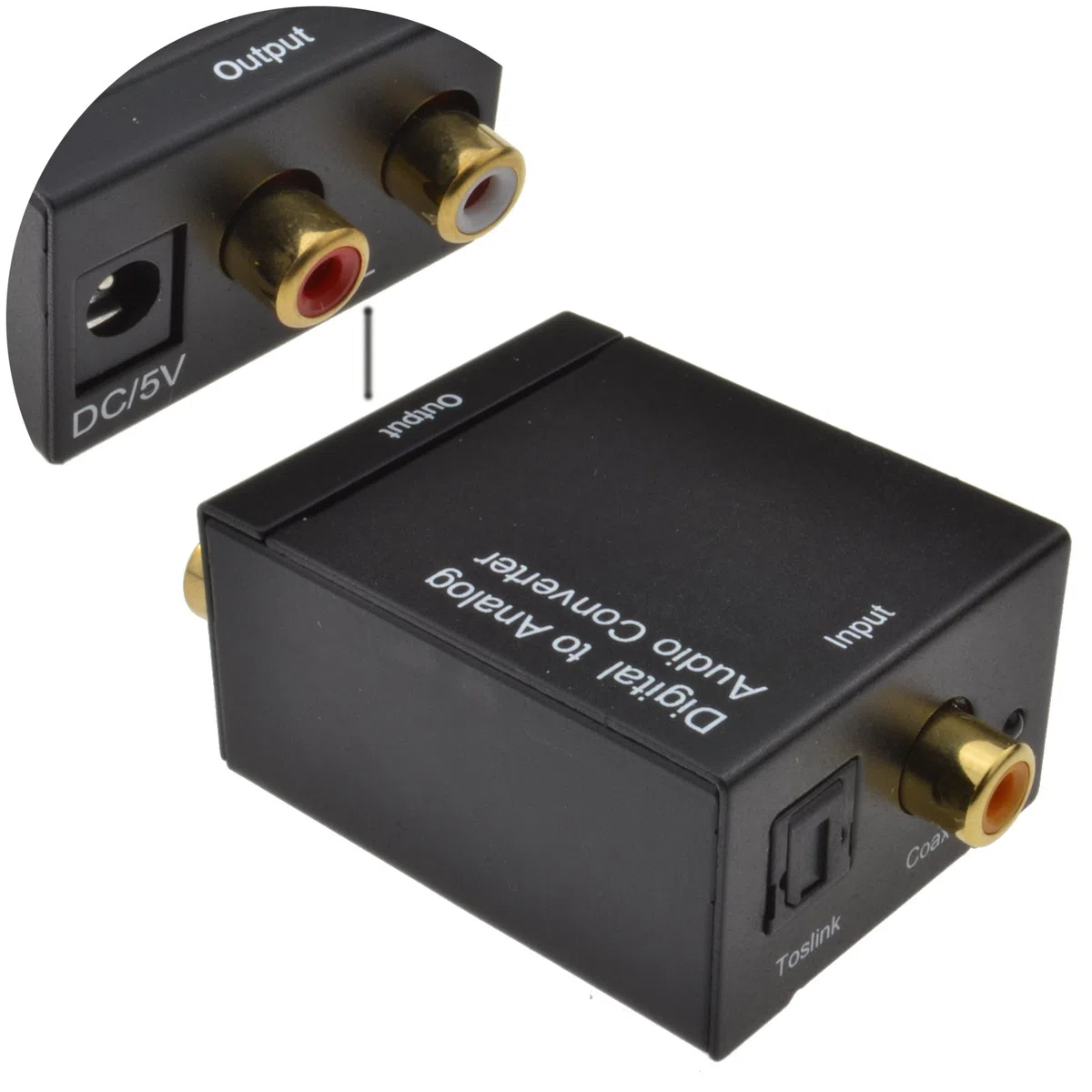 kenable Digital Toslinkkabel Optisches/Koaxialkabel Zum Analogon Cinch Audio Konverter