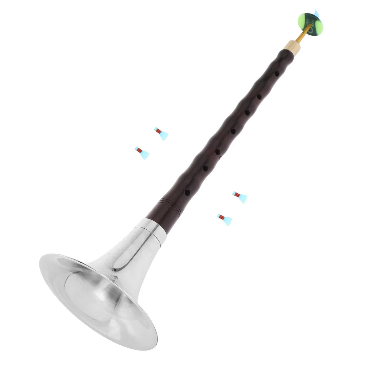 Traditionelles Chinesisches Suona Musikinstrument Zufällige Farbe in C-dur mit Eisen und Kupfermaterial Leichtgewichtig Einfach zu Spielen für Anfänger und Professionelle Musiker