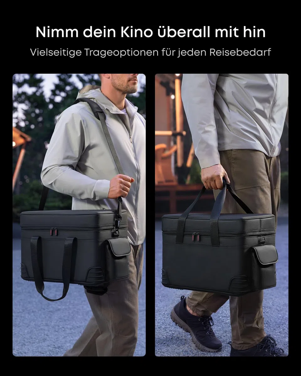 NEBULA X1 Sound- und Transport-Set für den Beamer, kabellose Satellitenlautsprecher, kabellose Mikrofone, Tragetasche, All-in-One Entertainment-Kit, kompatibel mit NEBULA X1, Party, Karaoke, Kino
