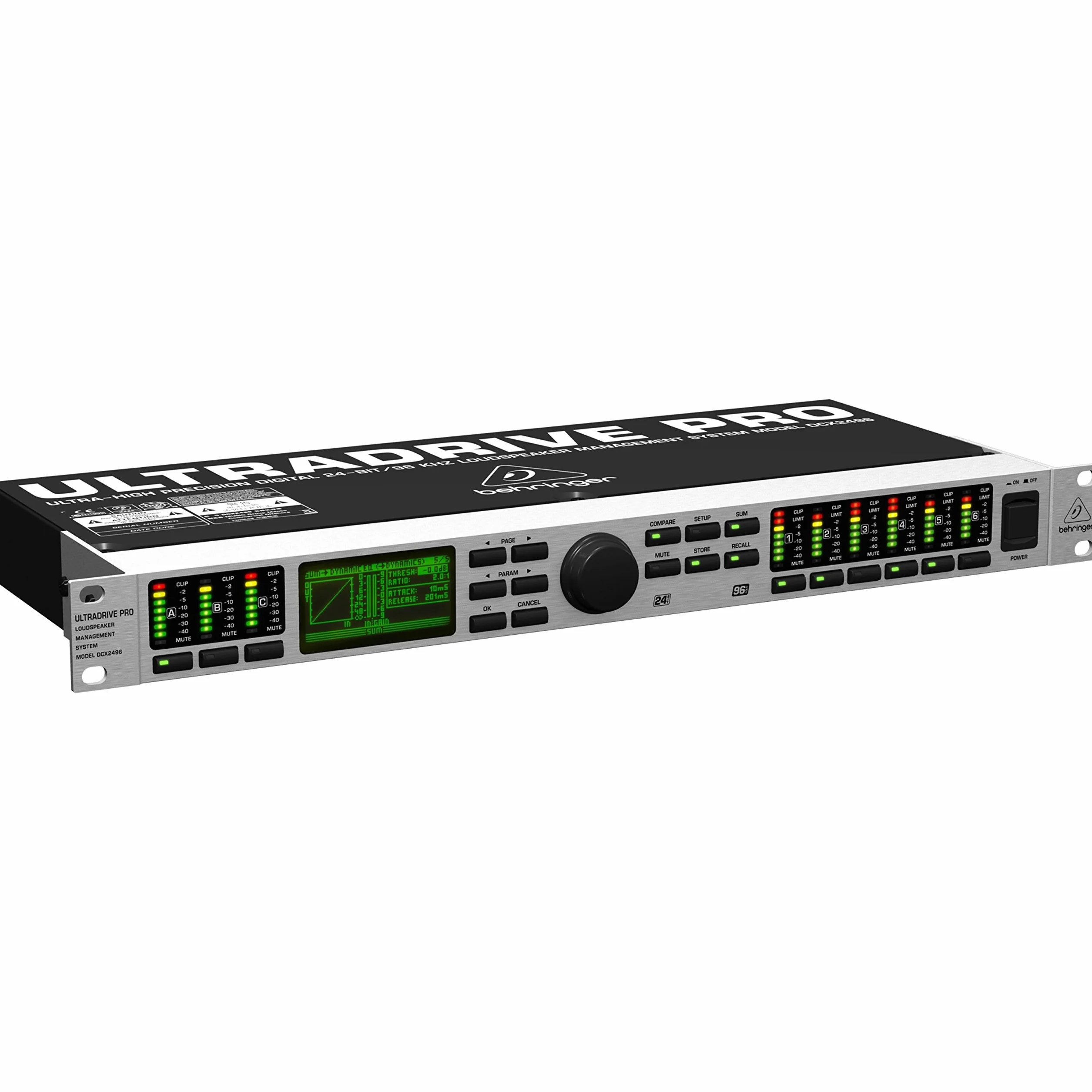 Behringer ULTRADRIVE DCX2496LE Ultrahochpräzises digitales 24-Bit/96-kHz-Lautsprecher-Managementsystem