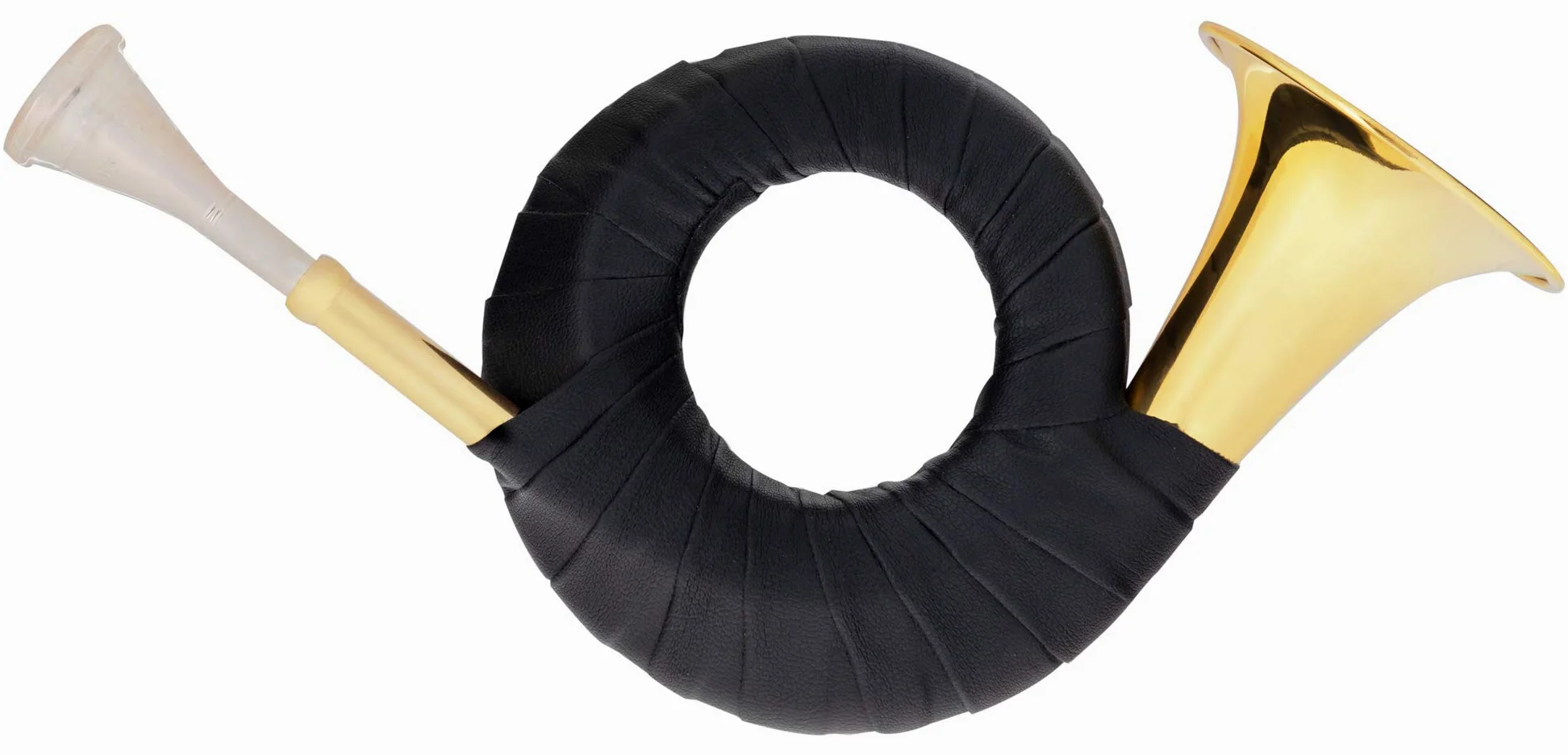 Classic Cantabile Taschenjagdhorn - Kleines Jagdhorn in Bb-Stimmung, Posthorn, Taschenhorn oder Signalhorn - Fürst Pless Horn mit Tasche, Mundstück und Reinigungstuch
