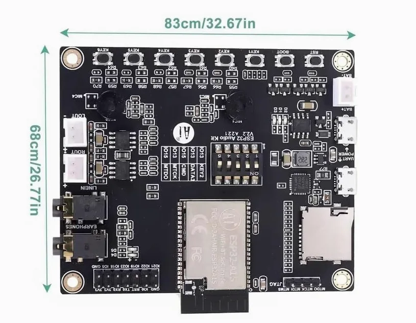 1 Stück ESP32-Audio-Kit ESP32-A1S ESP32 Audio-Entwicklungsboard WiFi BLE-Modul