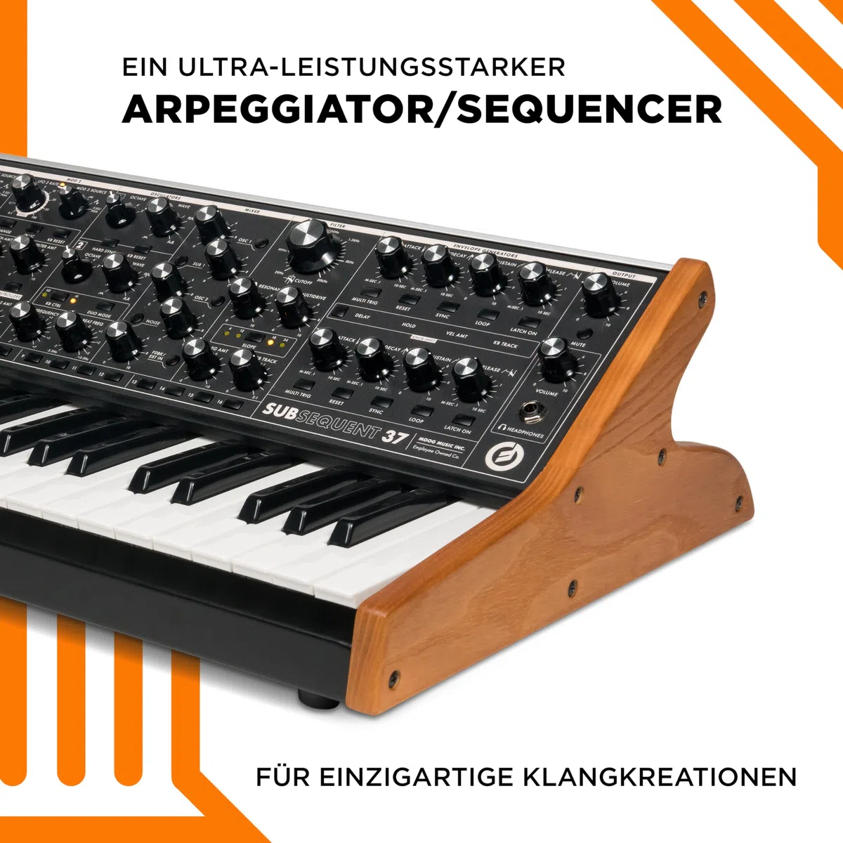 MOOG Subsequent 37 - Paraphoner Analogsynthesizer und MIDI-Keyboard Mit 37 Halbgewichteten Tasten, Kopfhörer-Amp, 256 Presets, Screen und Software Editor