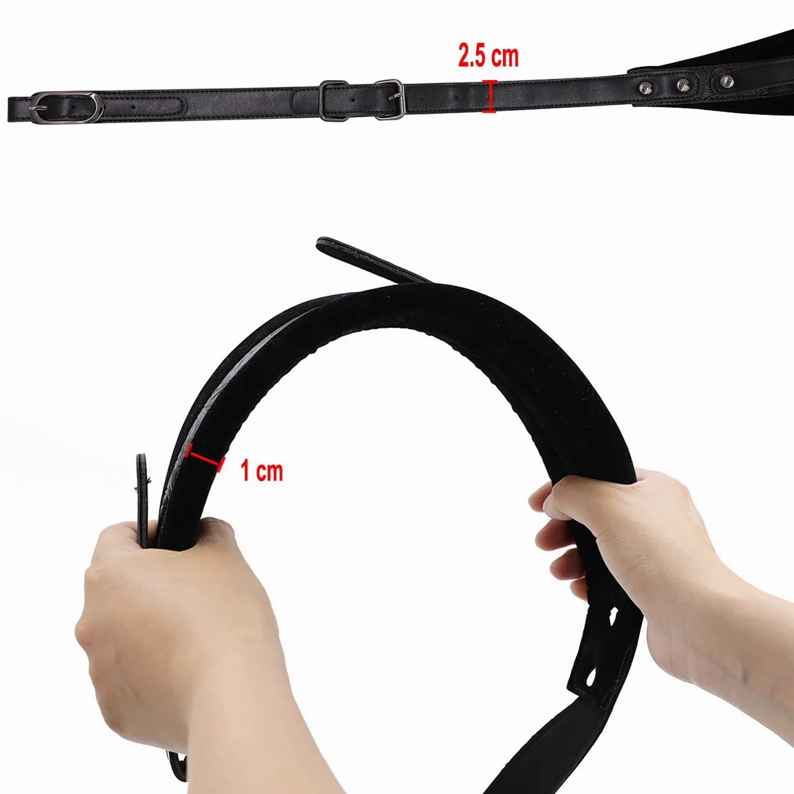Rayzm Akkordeon Gurte, Verstellbare Schultergurte für Akkordeons, Verdicktes Kunstleder, 8cm breit * 1cm dicke, weiche Polsterung für komfortables Spielen