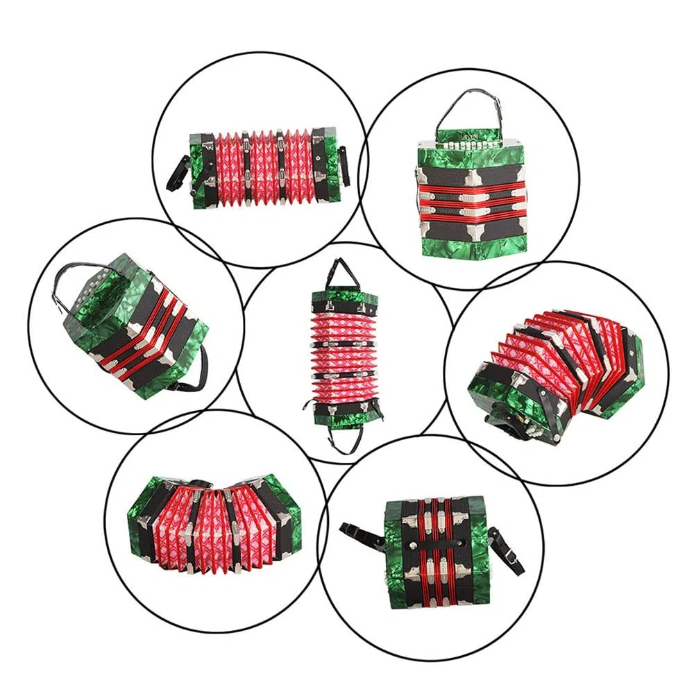 Accordion Concertina Akkordeon 20-Tasten 40-Reed Anglo Style mit Tragetasche