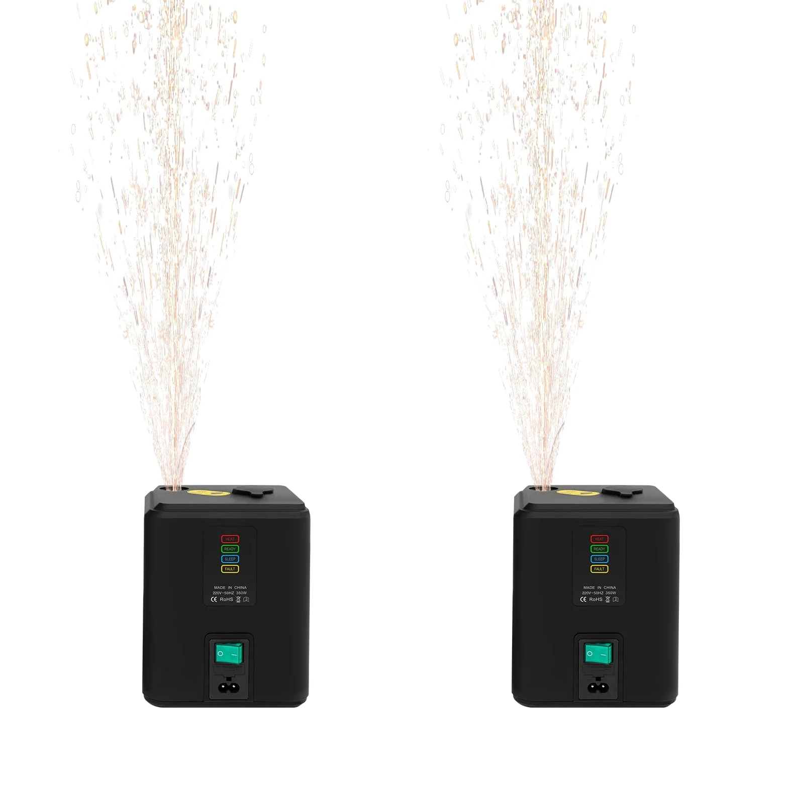 Elektronisch Pyrotechnikmaschinen 350w Mini Bühnen Kaltfunkenmaschine 2 Stück Tragbare Kaltfunkenmaschine Mit Fernbedienung Vertikale Bühnen Effekt Funkenmaschine Für Dj Partys Sportveranstaltungen