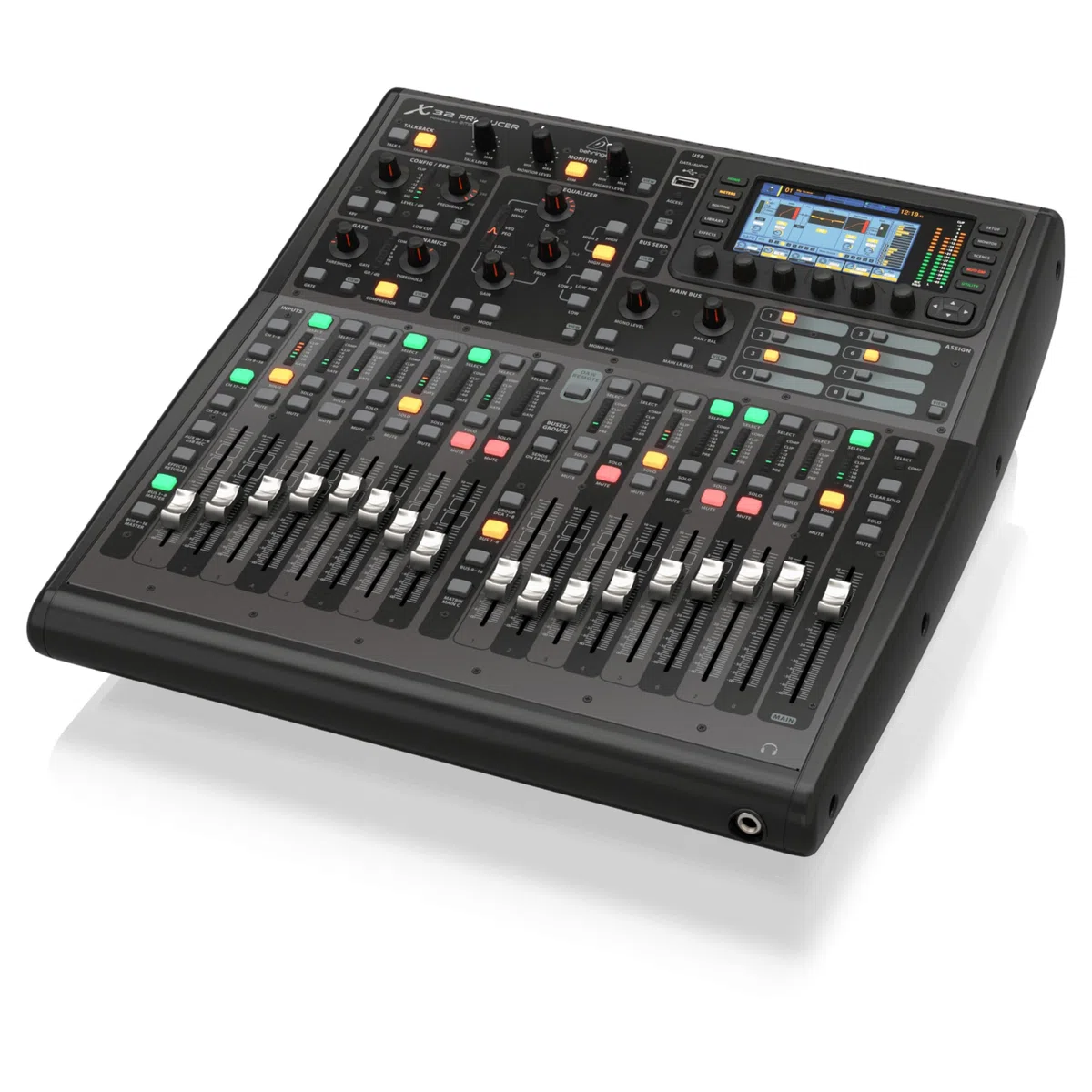 Behringer X32 PRODUCER 40-Kanal Digitalmischpult mit 16 Midas Preamps, 17 motorisierten Fadern, 32-Kanal Audio Interface und iPad/iPhone Fernsteuerung
