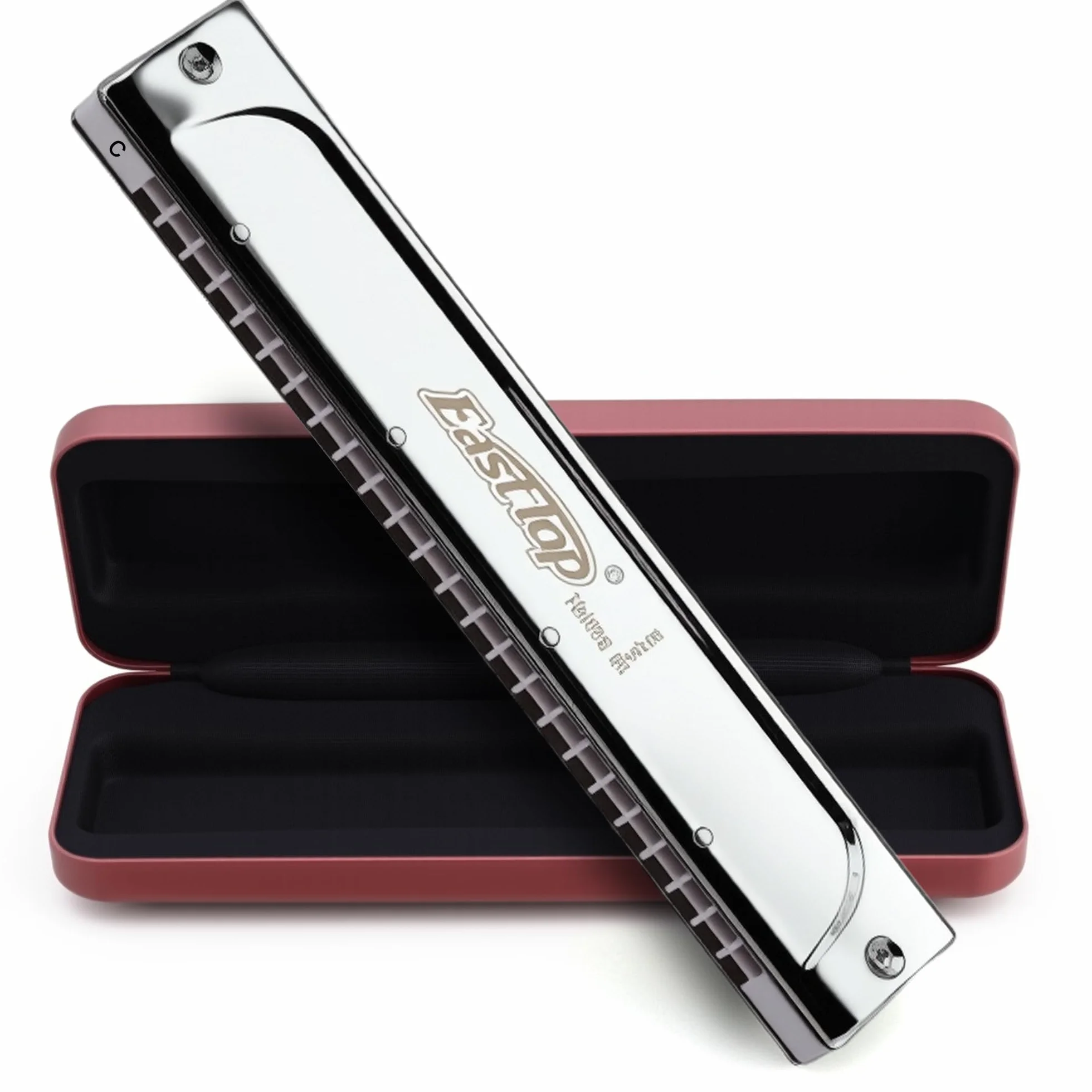 East Top Mundharmonika, Tremolo Mundharmonika Tonart C 24 Löcher T2406S Mundharmonika für Erwachsene, Profis, Anfänger und Studenten, als Geschenk (C)