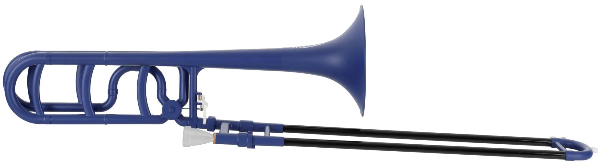 Classic Cantabile MardiBrass ABS Kunststoff Quart-Posaune - Bb/F-Stimmung - Fiberglas-Zug - 850g leicht - Bohrung: 13,9 mm - inkl. Mundstück und Gigbag - matt-blau