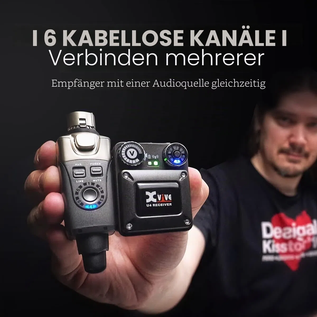 Xvive U4R Drahtloses In-Ear-Monitor System Nur Empfänger