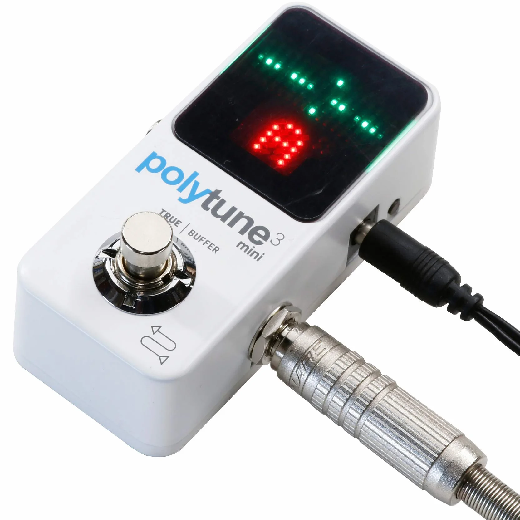 TC Electronic POLYTUNE 3 Kleiner Polyphoner Tuner mit Mehreren Stimmmodi und Integriertem BONAFIDE-PUFFER