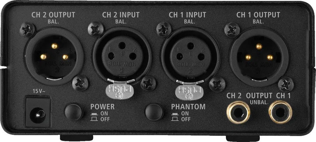 IMG Stageline MPA-202 2-Kanal Low-Noise Mikrofon-Vorverstärker schwarz
