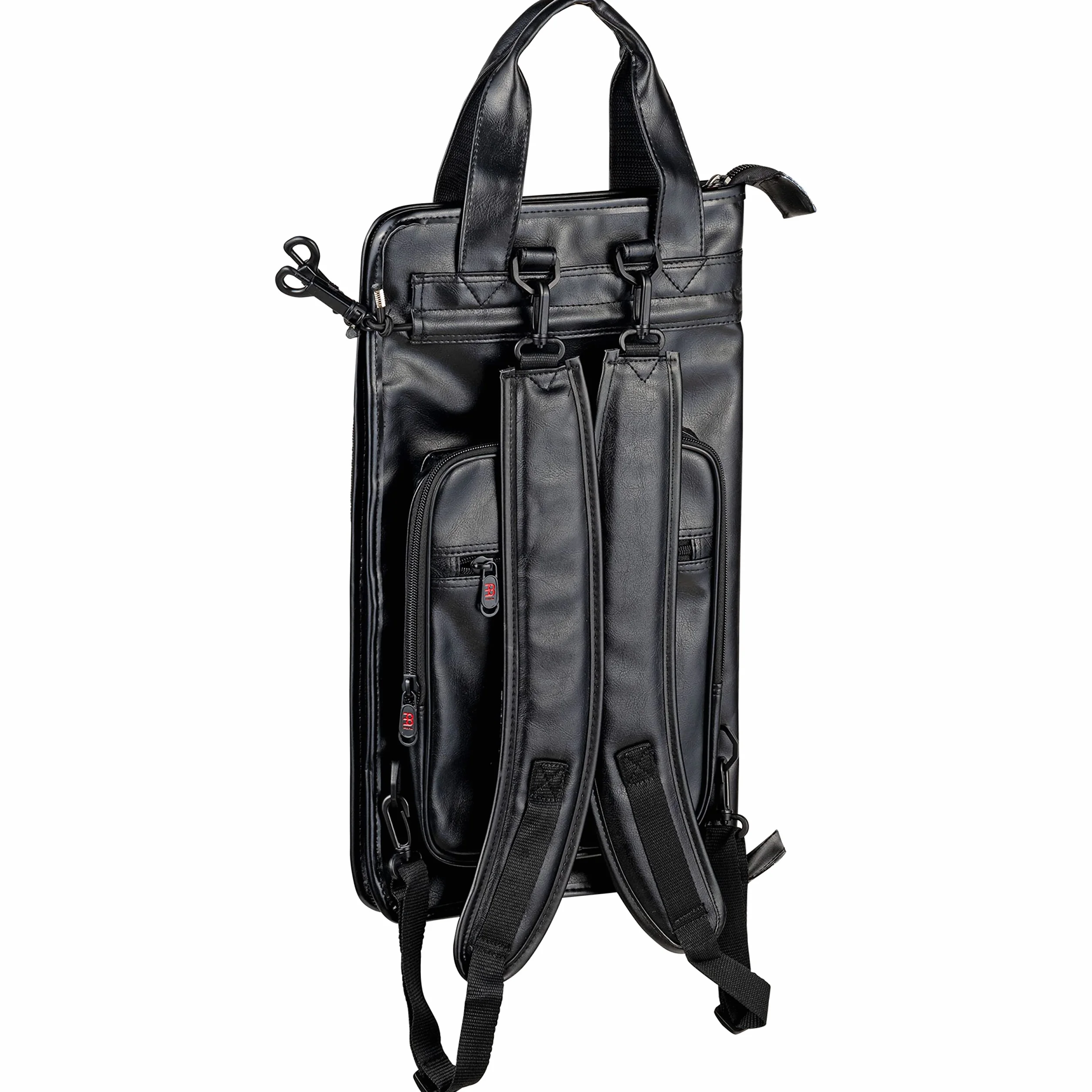 Meinl Cymbals Deluxe Stick Bag – Drumstick Tasche mit Rucksackgurt für Sticks, Rods, Jazz Brushes und Mallets plus externe Fächer – Schlagzeug Zubehör, Schwarz (MDLXSB)