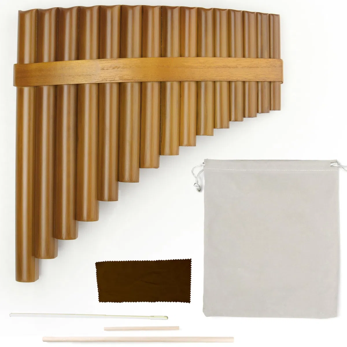 Traditionelles chinesisches Musikinstrument, 15 Pfeifen, Panflöte, C-Schlüssel, Panpfeifen, Holzblasinstrument (rechte Hand)