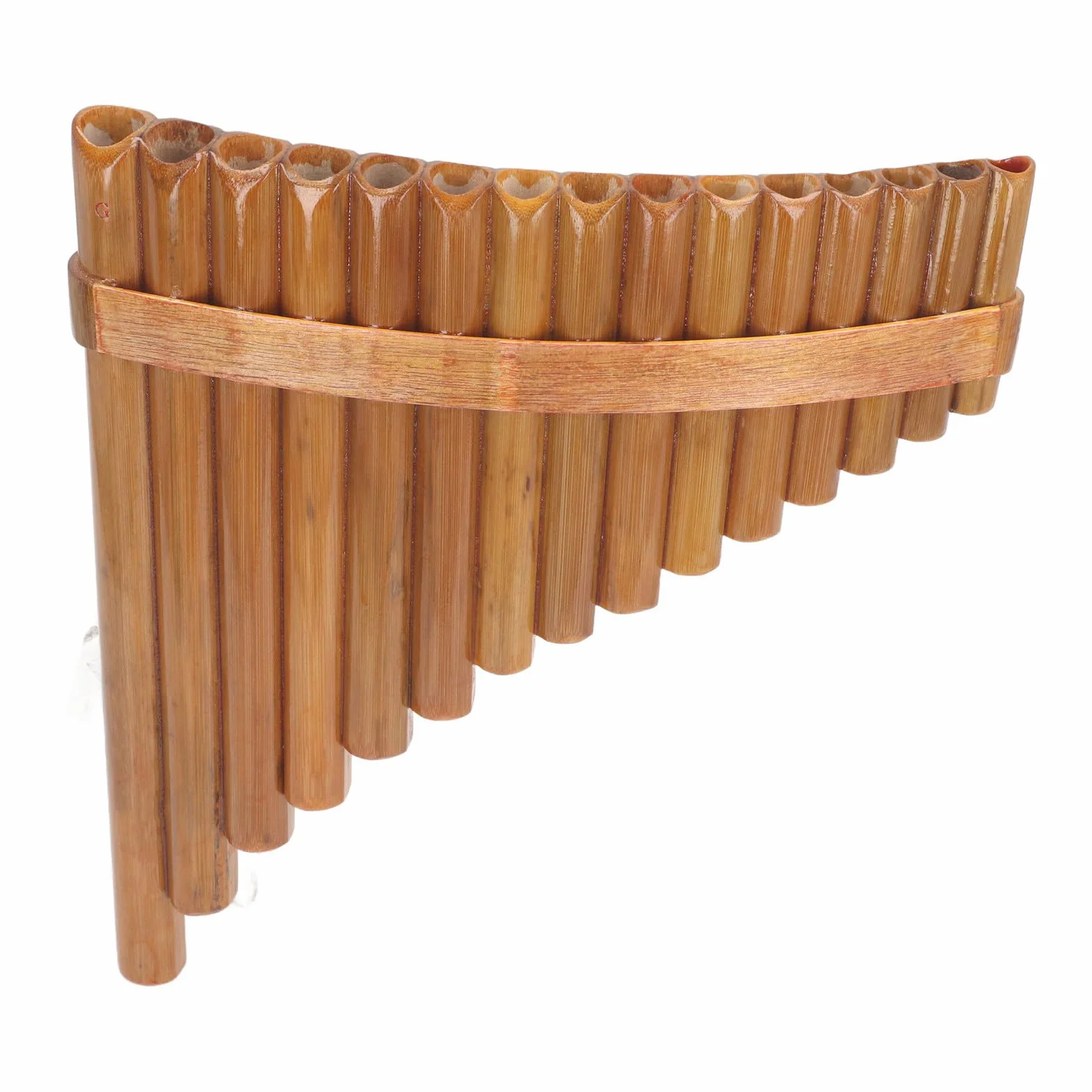 Panflöte 15 Pfeifen Tonart G Traditionelles Chinesisches Instrument mit Benutzerhandbuch Tragetasche