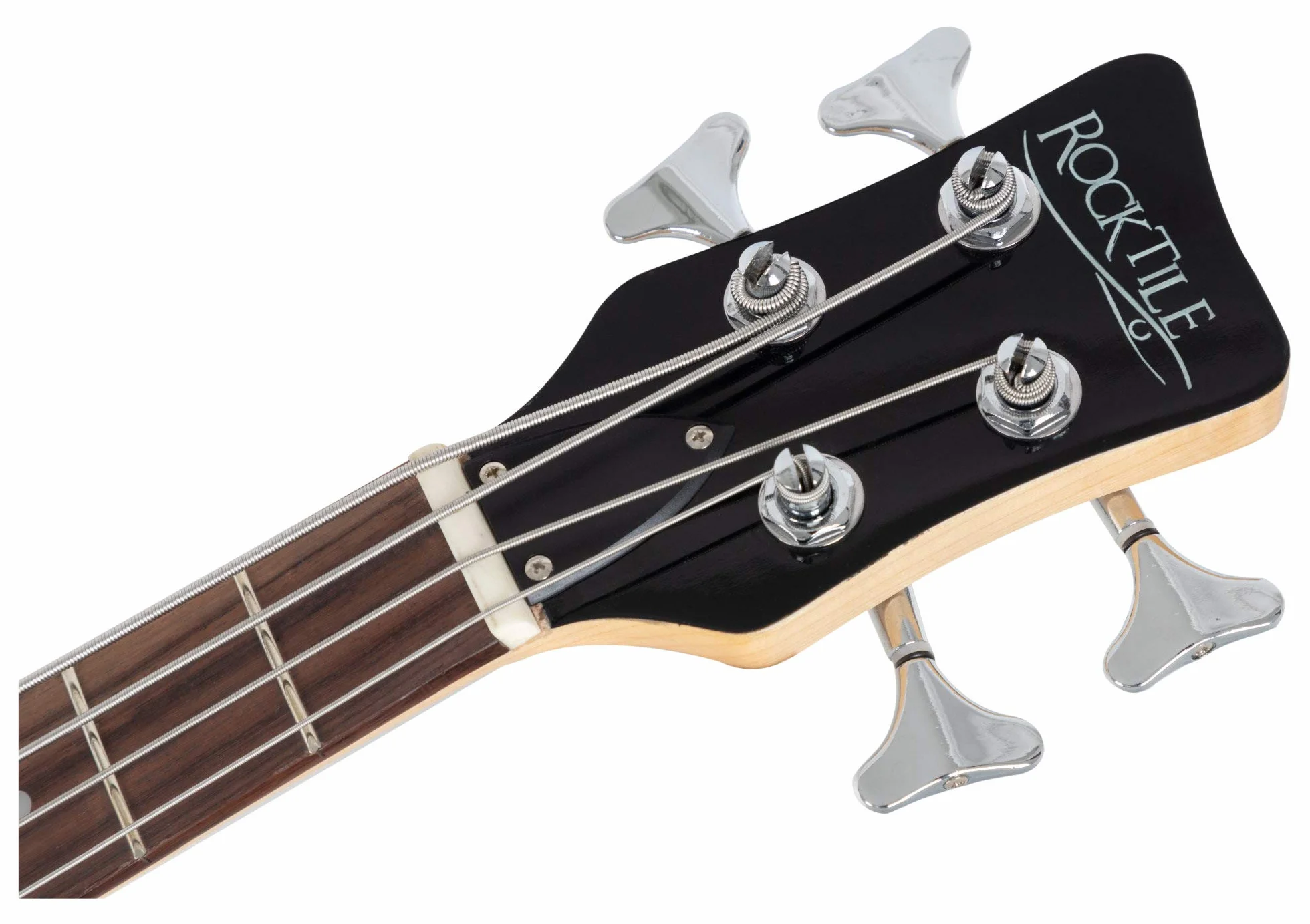 Rocktile TB-4 NHS Traveler E-Bass - 4-saitiger E-Bass im Reiseformat - Body: Erle, Hals: Ahorn - Griffbrett: Technical Ebony - 2 Single Coil-Tonabnehmer - Natural Honey Stain