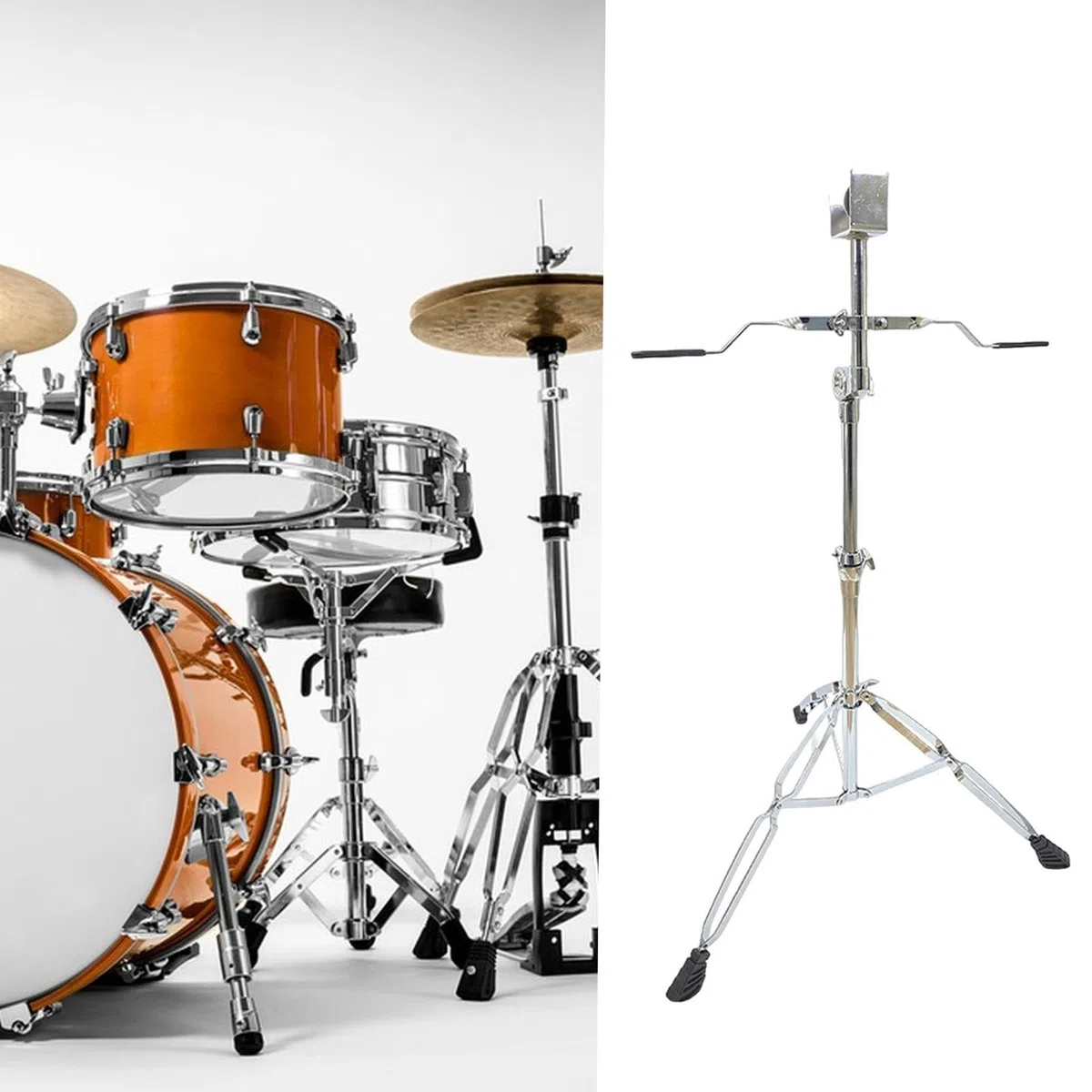 Bongo-Trommelständer, verstellbar, rutschfest, tragbar, Percussion-Halterung für Schlagzeug-Set