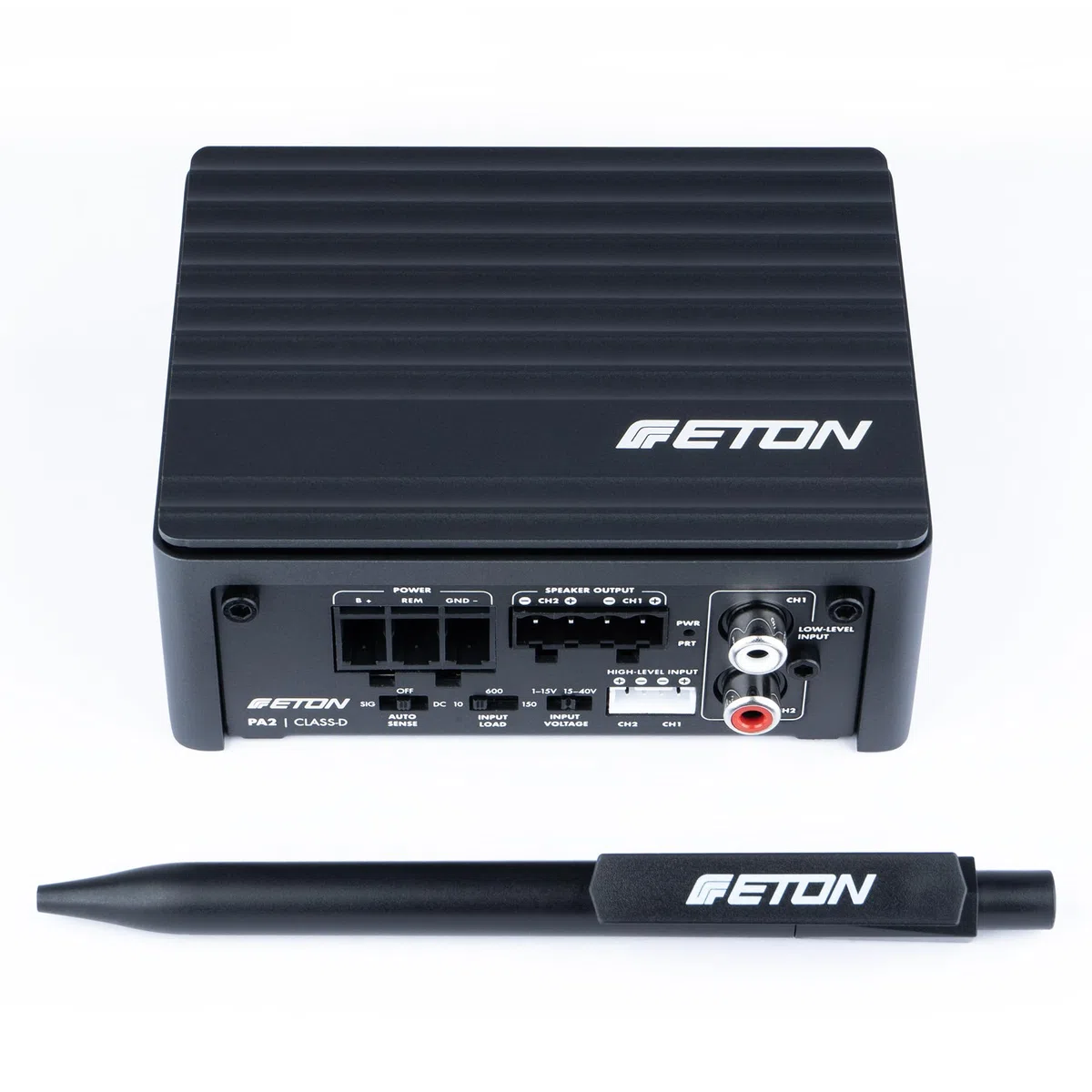 ETON PA 2 – ultra kompakter 2 Kanal Verstärker, leistungsstarke digitale Micro Endstufe für Autos und Reisemobile, Class D Amp mit 2 x 85 Watt
