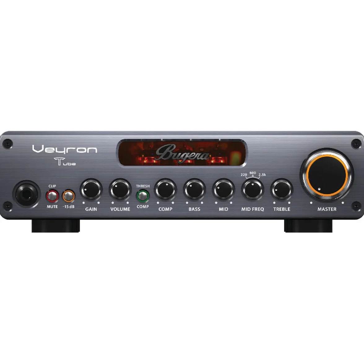 Bugera VEYRON TUBE BV1001T Ultrakompakter 2.000-Watt-Class-D-Bassverstärker mit Röhrenvorverstärker, optischem Kompressor und DYNAMIZER-Technologie
