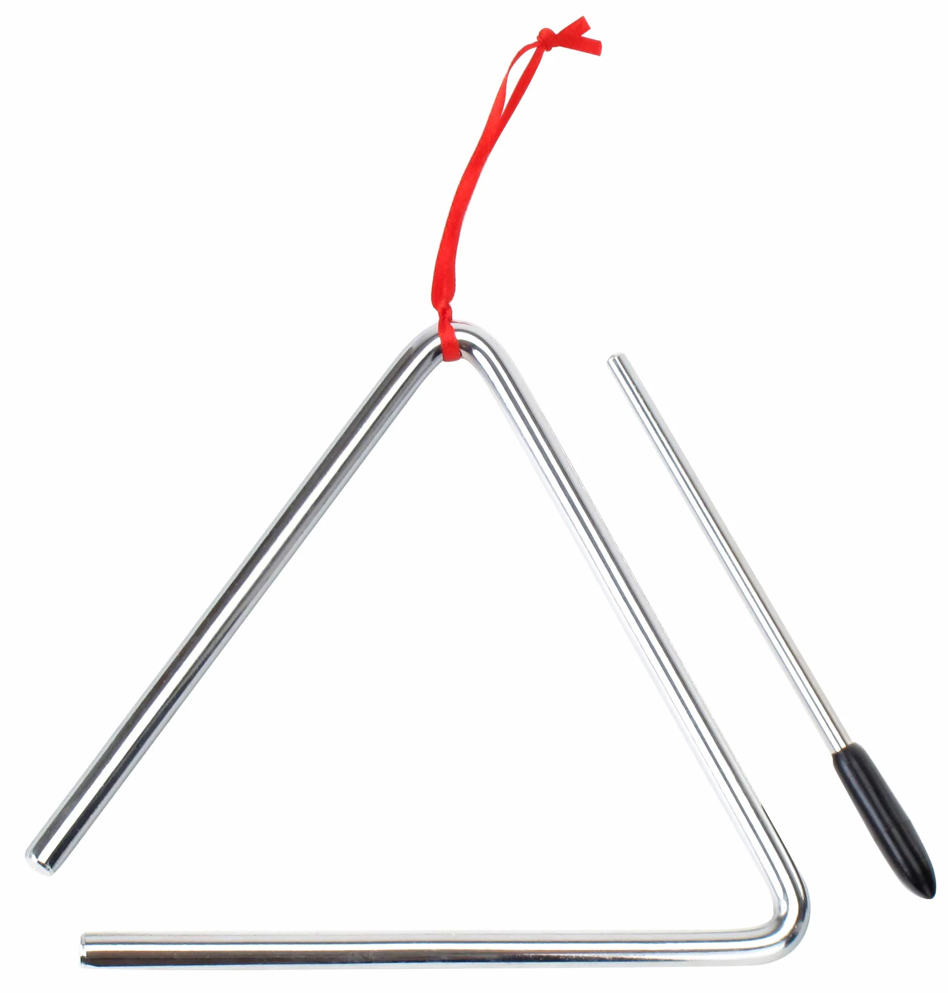 5x XDrum Triangel mit Schlägel - Triangle für Kinder und Musikalische Früherziehung - Schlaginstrument mit 15cm (6") Größe und Klöppel - Stahl Rhythmusinstument für Kindergarten Set