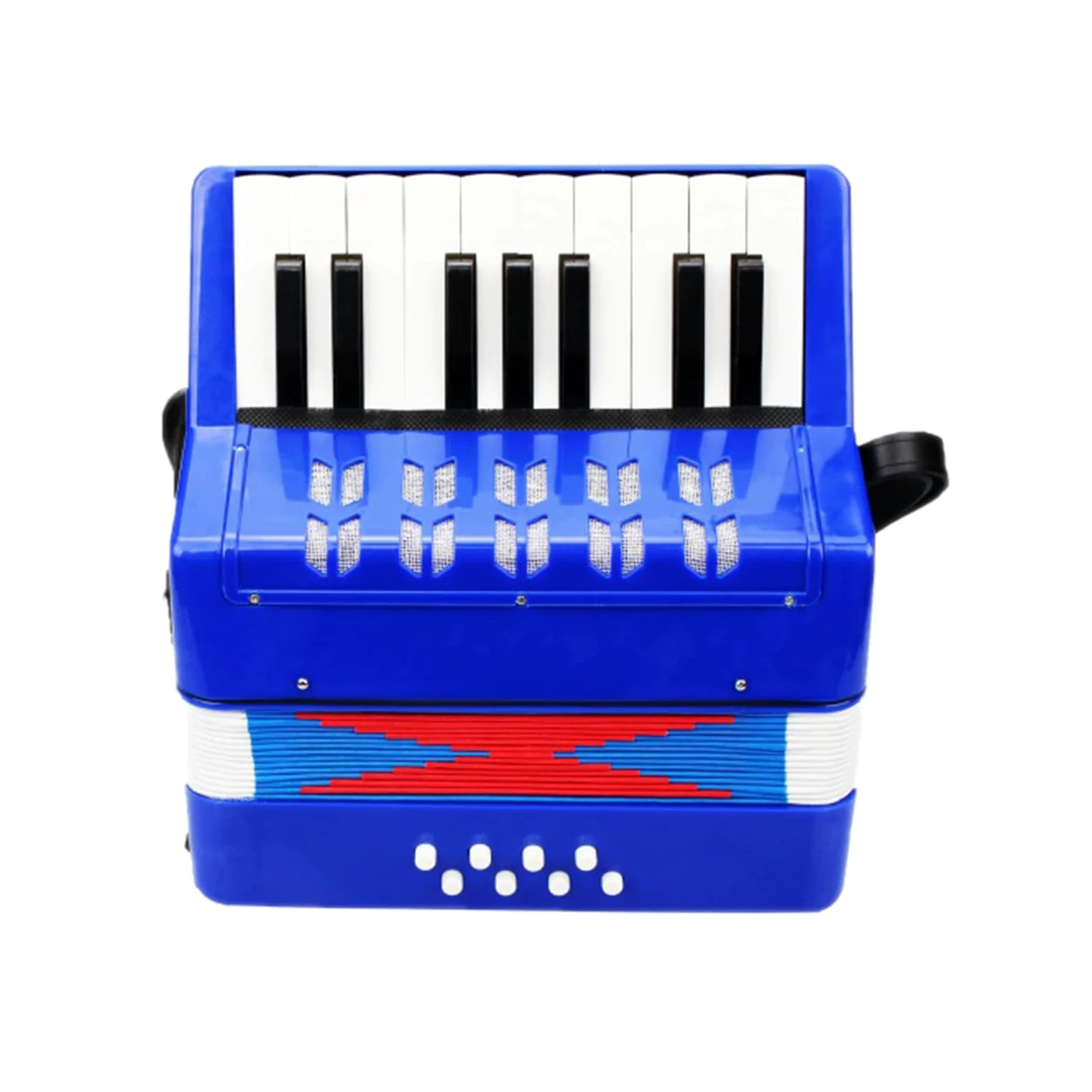 Btuty Kinder Akkordeon 17 Tasten 8 Bass Keyboard Instruments Mini Accordion Educational Musical Instrument für Anfänger Geburtstagsgeschenk