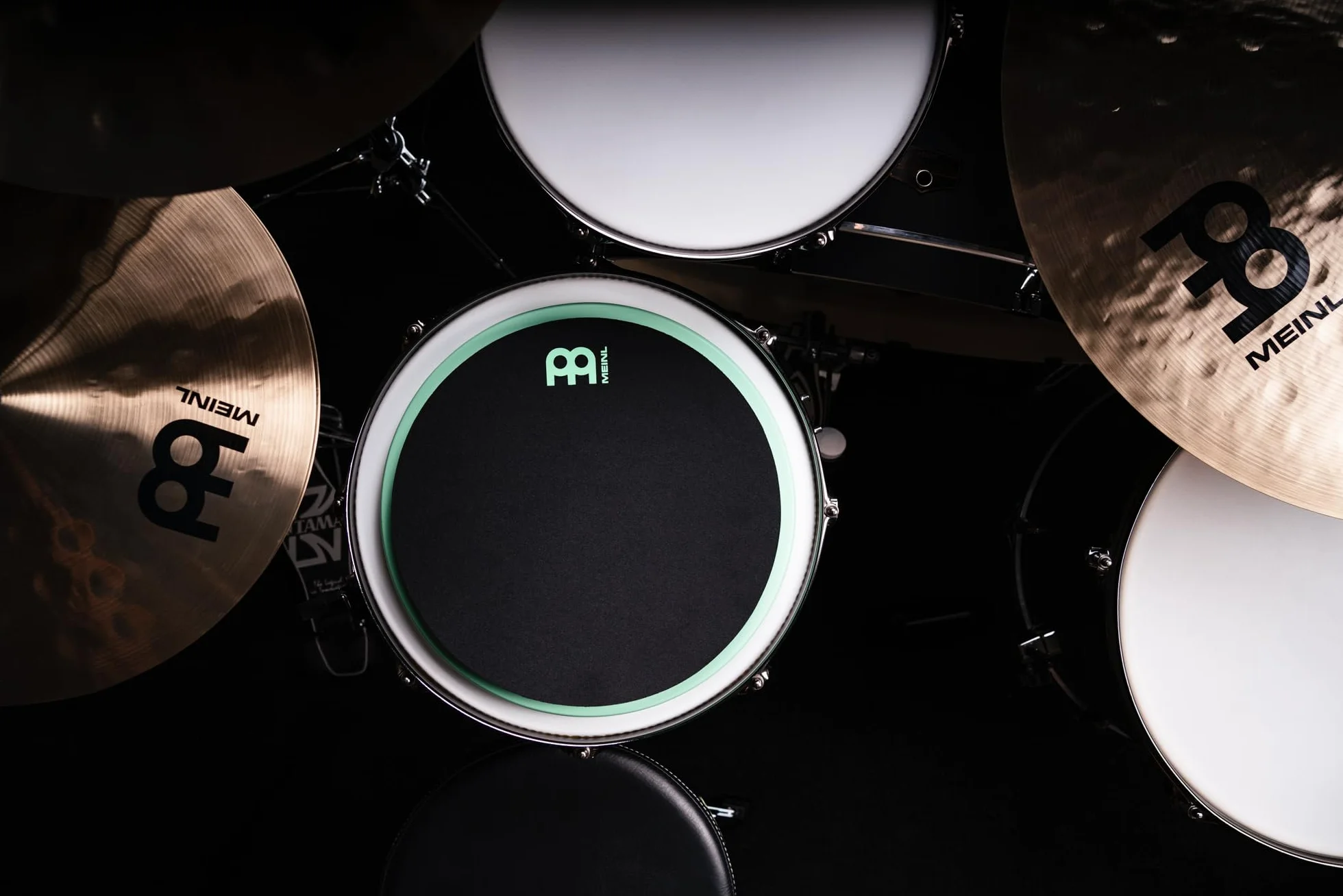 Meinl Cymbals Marshmallow Übungspad 12 Zoll (30,48cm) leises Drum Practice Pad, mittlerer Rebound, montierbar auf Becken Ständer und Stativ – Sea Foam – Schlagzeug und Percussion Zubehör (MMP12SF)