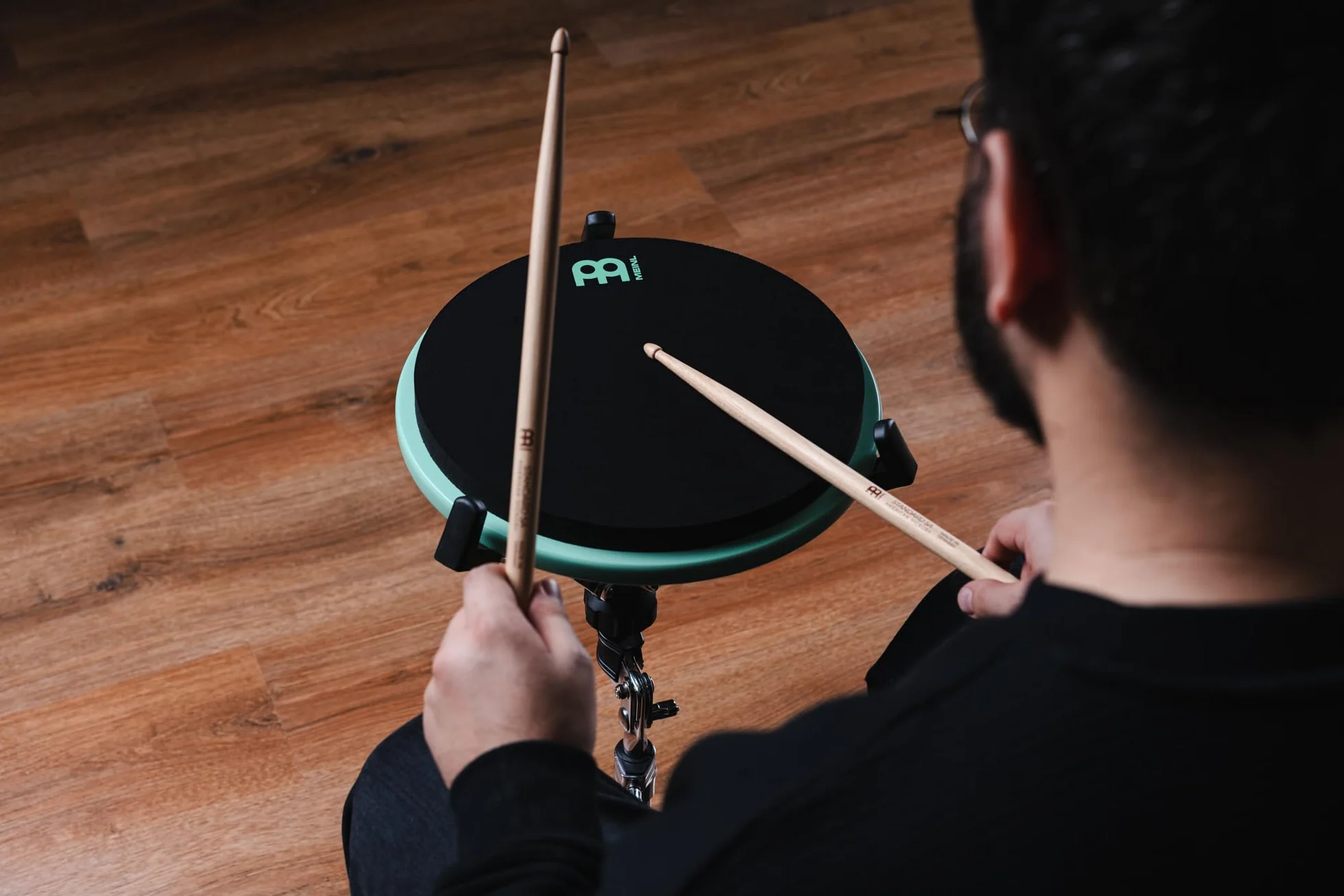 Meinl Cymbals Marshmallow Übungspad 12 Zoll (30,48cm) leises Drum Practice Pad, mittlerer Rebound, montierbar auf Becken Ständer und Stativ – Sea Foam – Schlagzeug und Percussion Zubehör (MMP12SF)