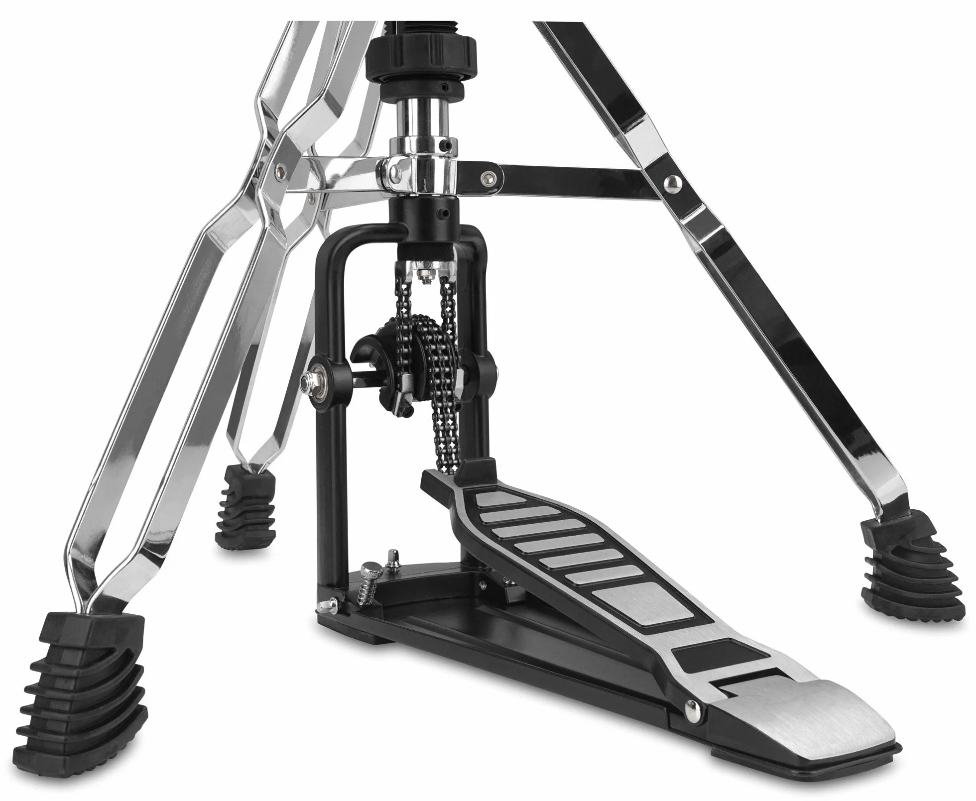 XDrum Hi-Hat Ständer Pro (stabile Bodenplatte, massive Fußplatte mit Doppelkettenzug, Federspannung stufenlos einstellbar)