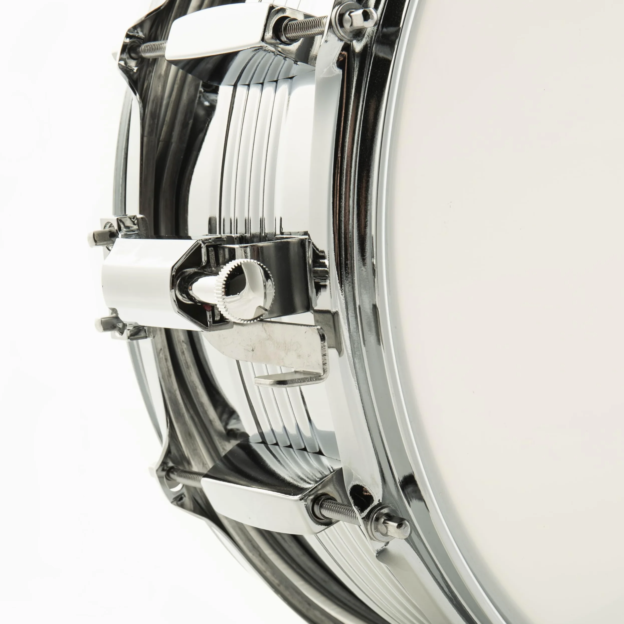 Fame FSMAR-65 Marching Snare Drum, 14"x6.5", Stahl Marschtrommel, Tragegurt, Hohe Lautstärke, Stimmstabilität, Inklusive Marching Sticks, Silber"