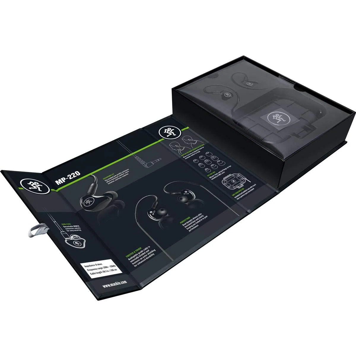 Mackie MP-220 In-Ear-Monitore (IEMs) mit Schallisolierung und arretierbaren MMCX-Steckern