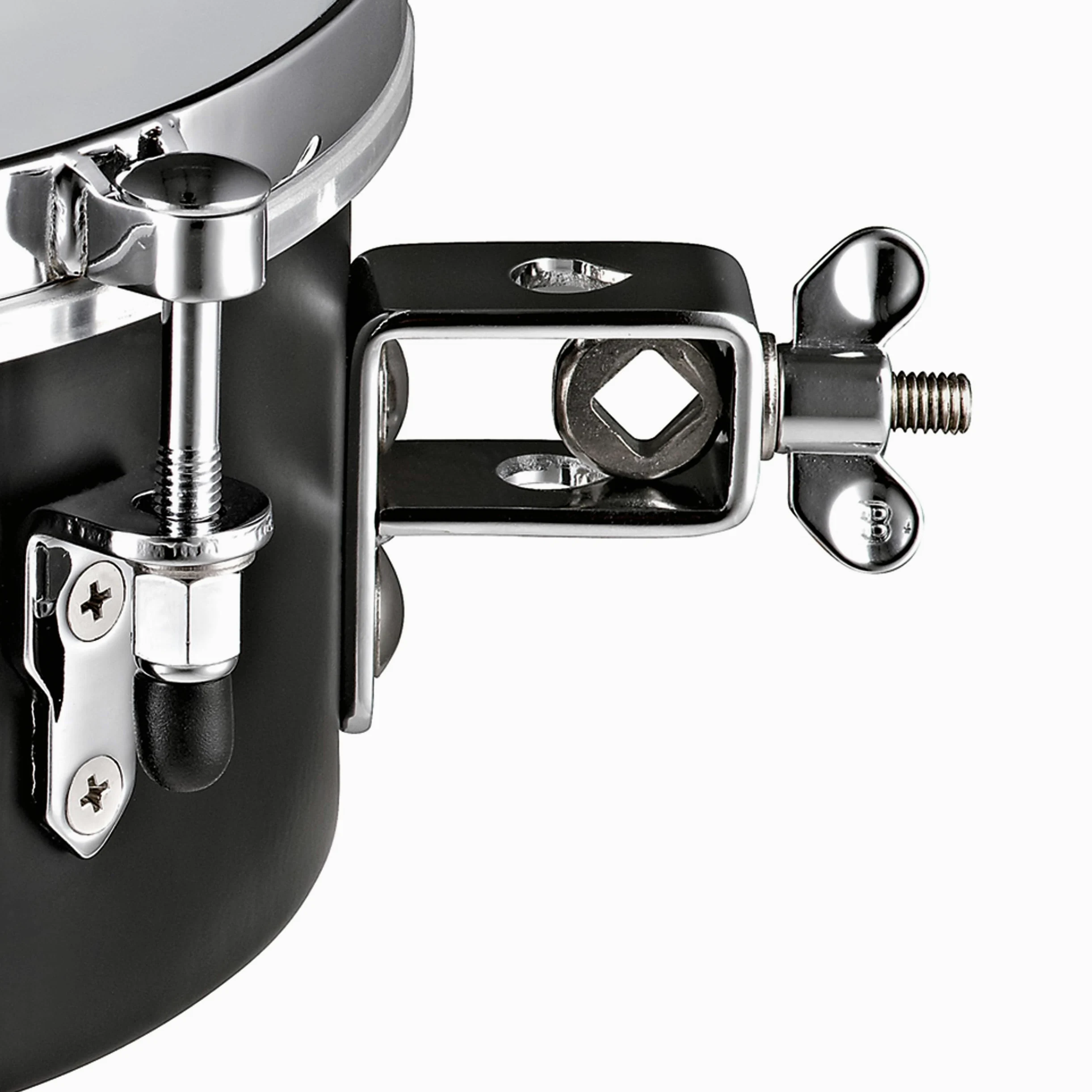 Meinl Percussion Drummer Snare Timbales - Trommel mit 10 Zoll Durchmesser - Mit Snare und Halterung - Stahl, Schwarz (MDST10BK)