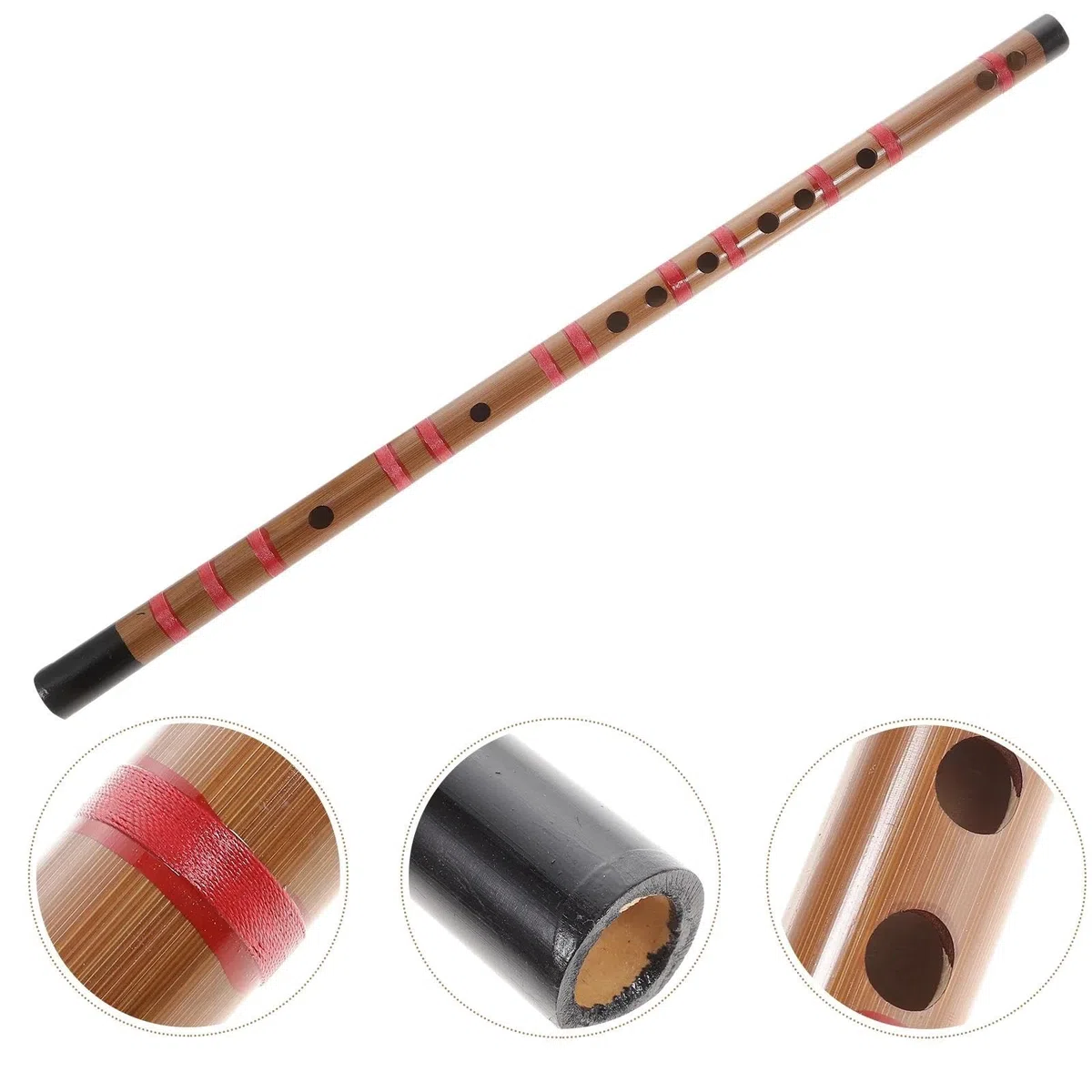 Shakuhachi Bambusflöte, Japanisches Flötenspielinstrument, Bambusmaterial, geeignet für Anfänger und Profis